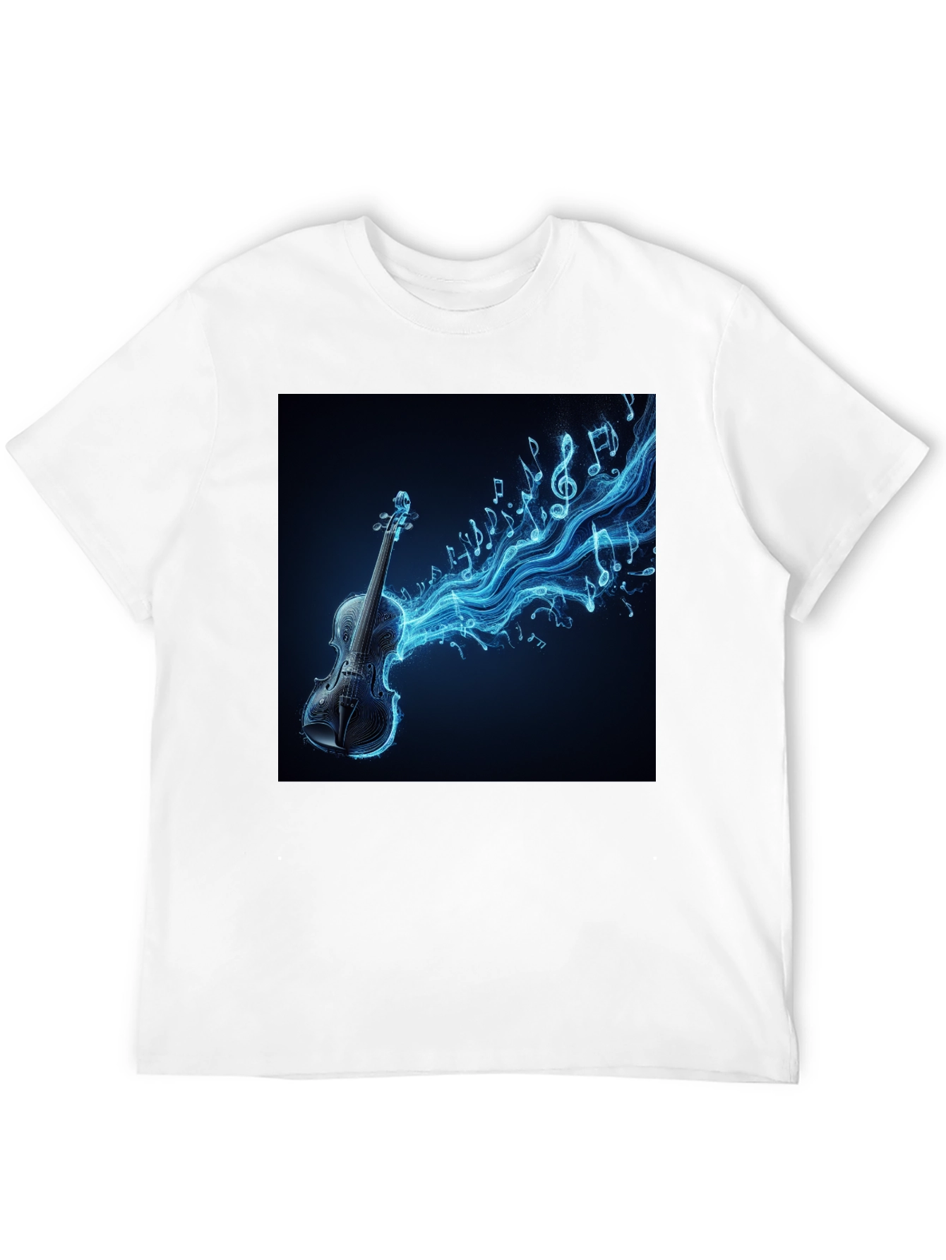 Black Electric Violin Music T-Shirt - Black view 12
