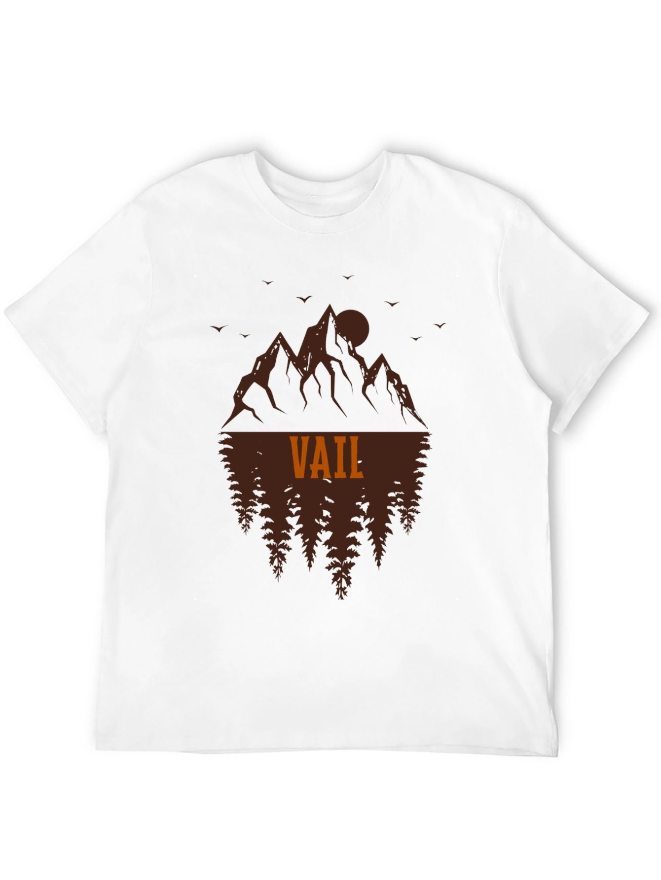 Black Vail Mountain Graphic Tee - Nature Inspired Black T-Shirt view 12