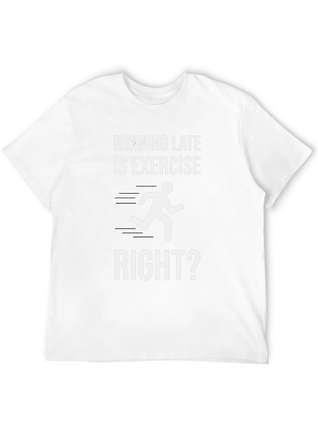 Black Running Late Is Exercise Graphic T-Shirt view 12