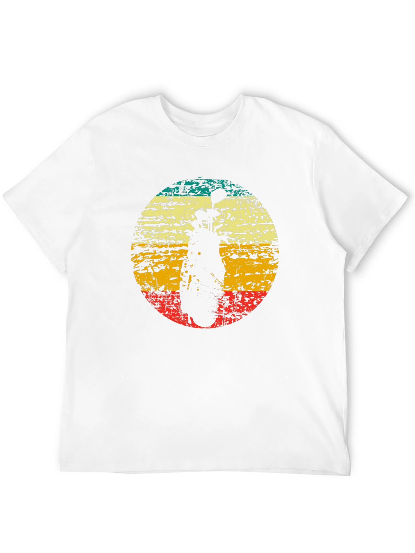 Black Retro Golf Bag T-Shirt - Vintage Style Golf Tee view 12