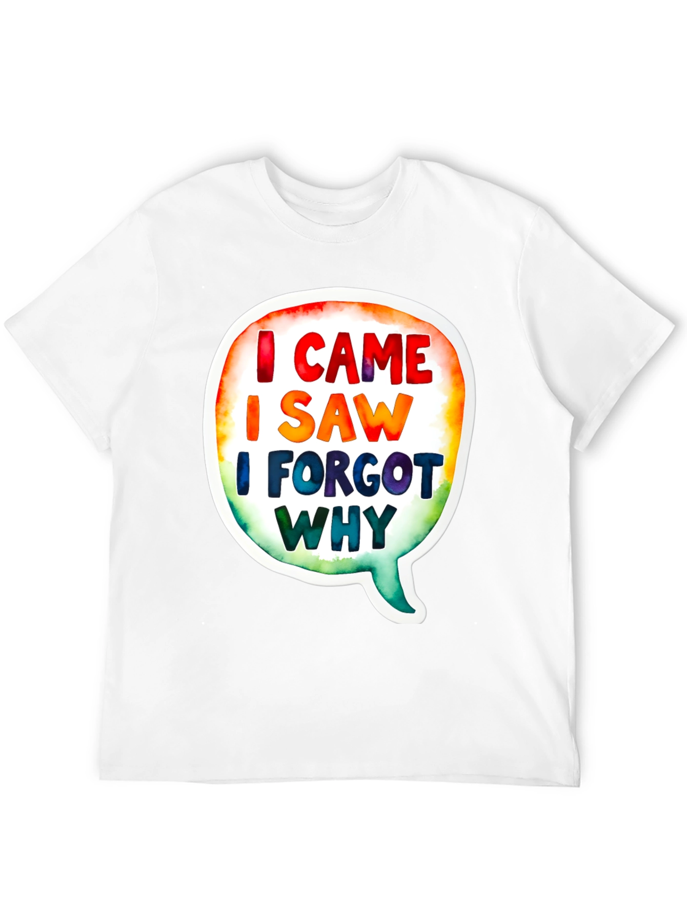 Black Funny 'I Came, I Saw' Men's Black T-Shirt view 12