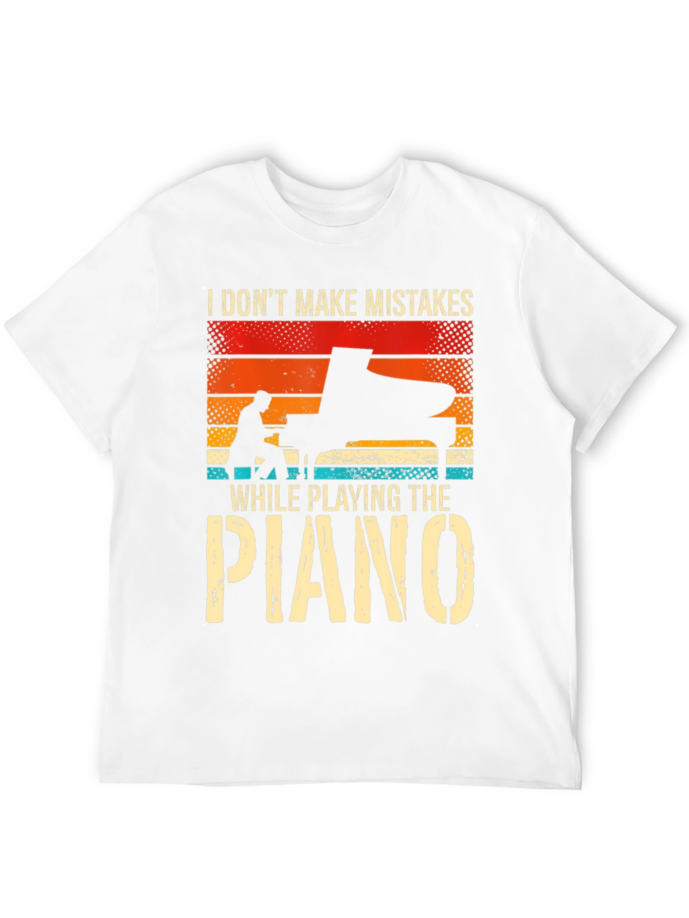 Black Piano Player T-Shirt: I Don't Make Mistakes view 12
