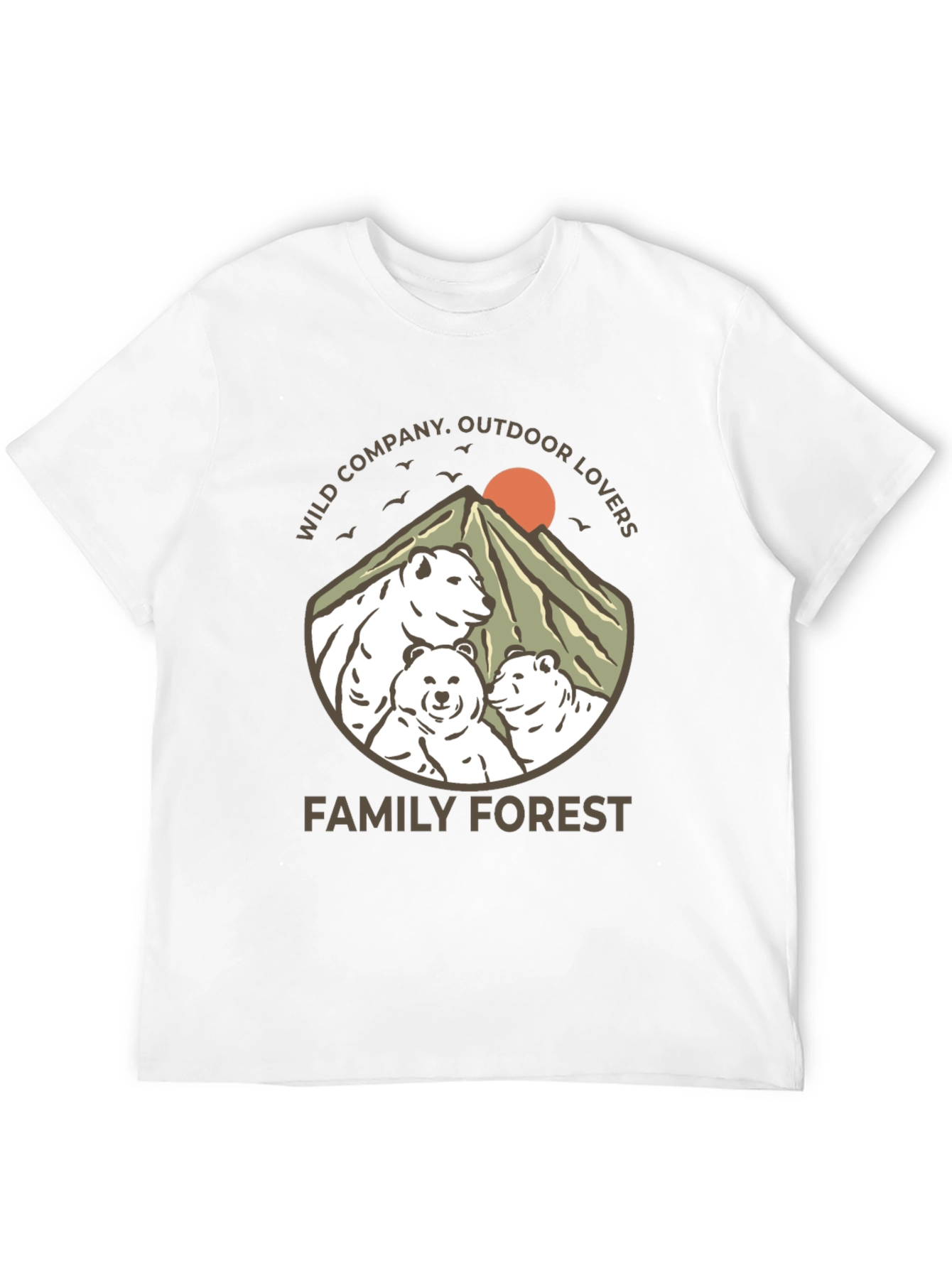 Black Family Forest Bear Graphic T-Shirt view 12