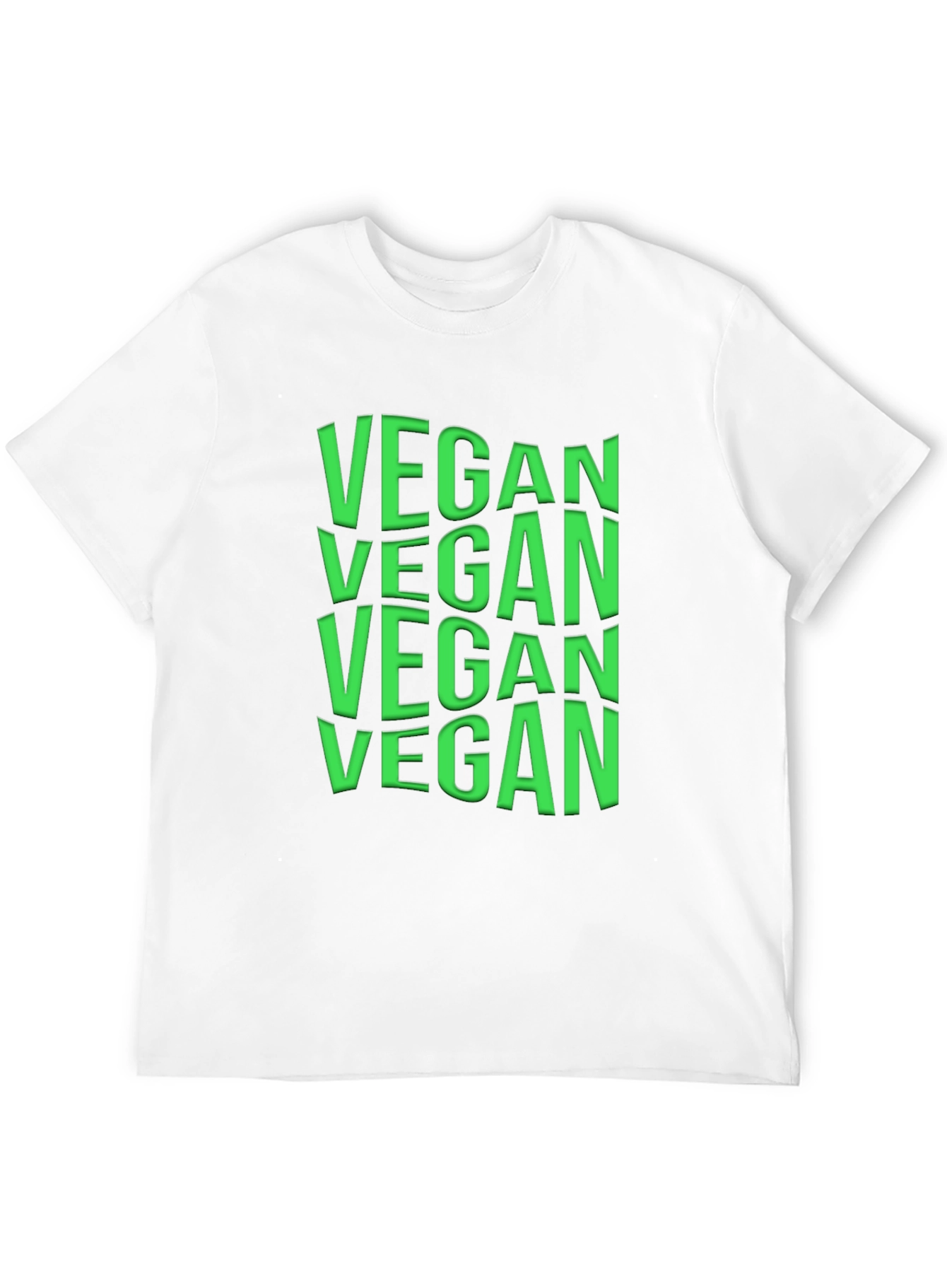 Black Vegan Text Graphic Crew Neck T-Shirt view 12