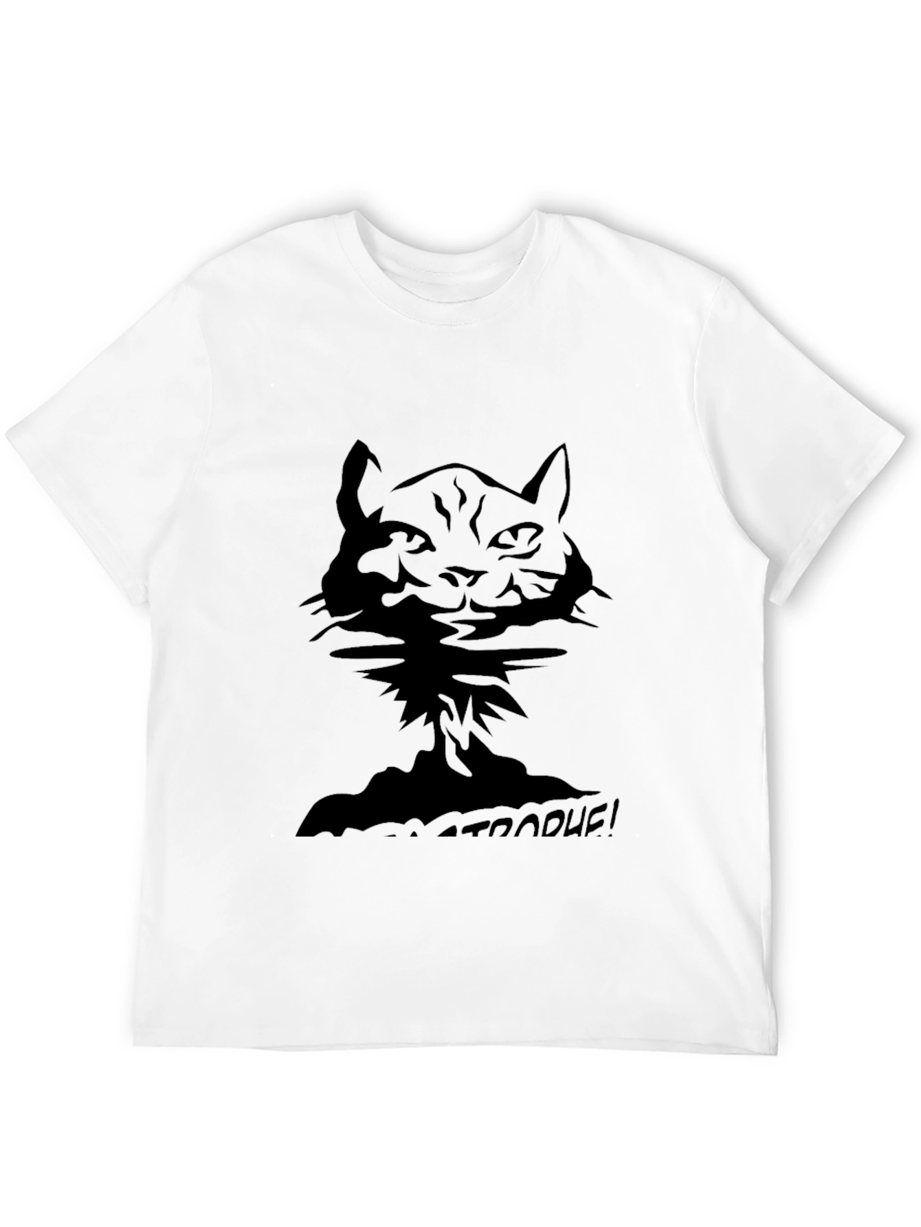 Black Cat-astrophe! Black Graphic Tee view 12