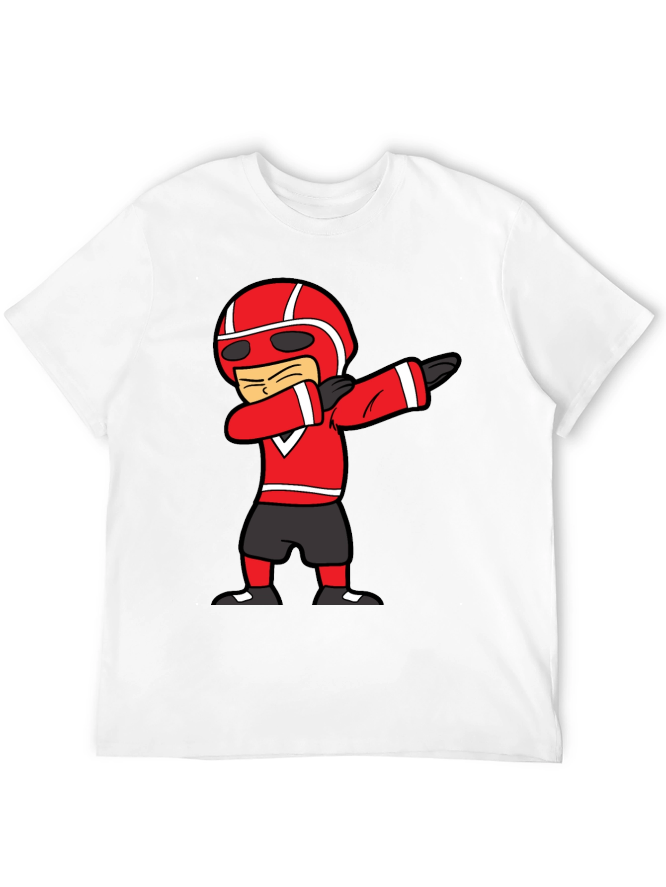 Black Dabbing Cartoon Racer Black T-Shirt view 12