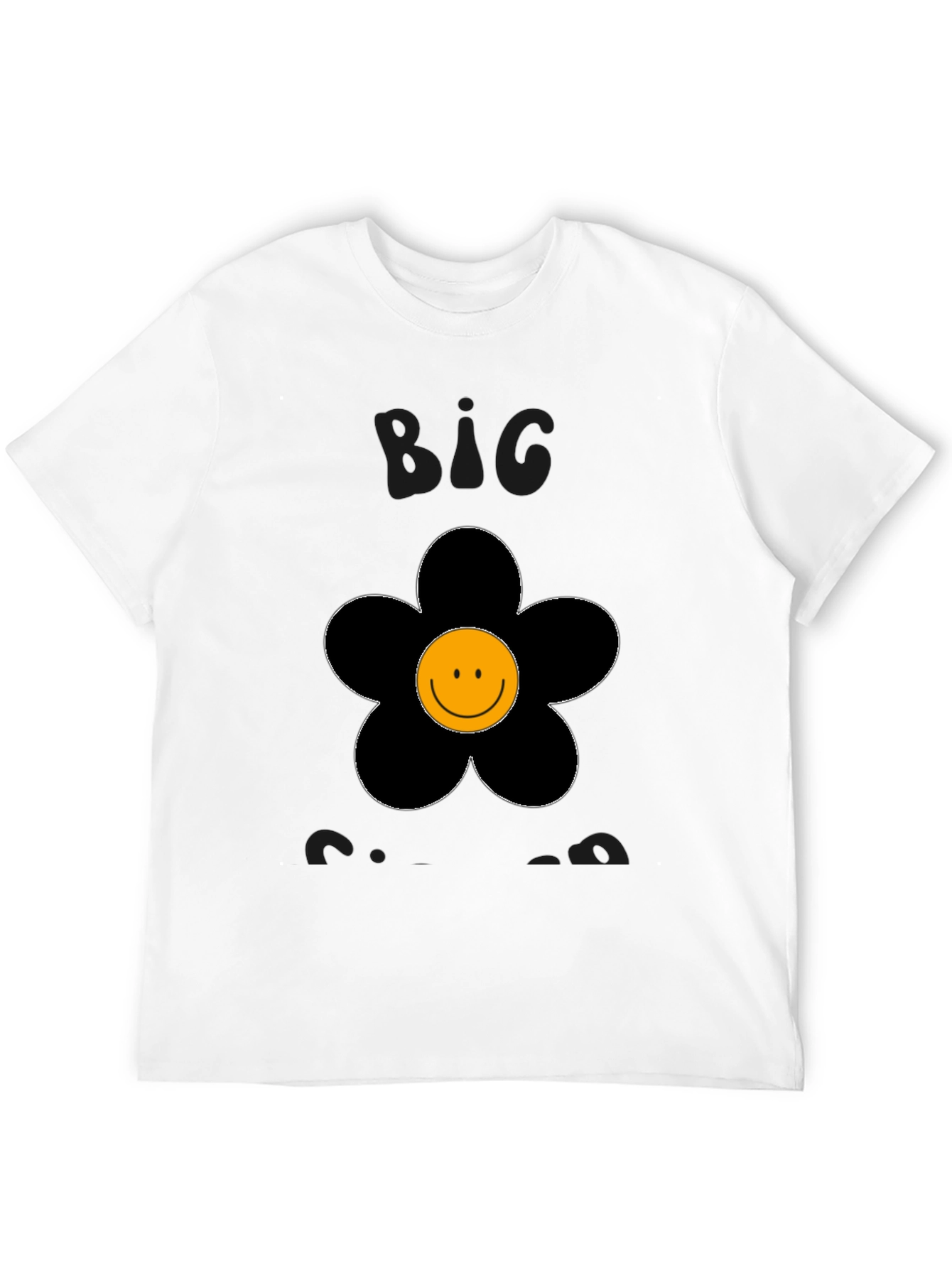 Black Big Smiles Smiley Face Flower Graphic T-Shirt view 12