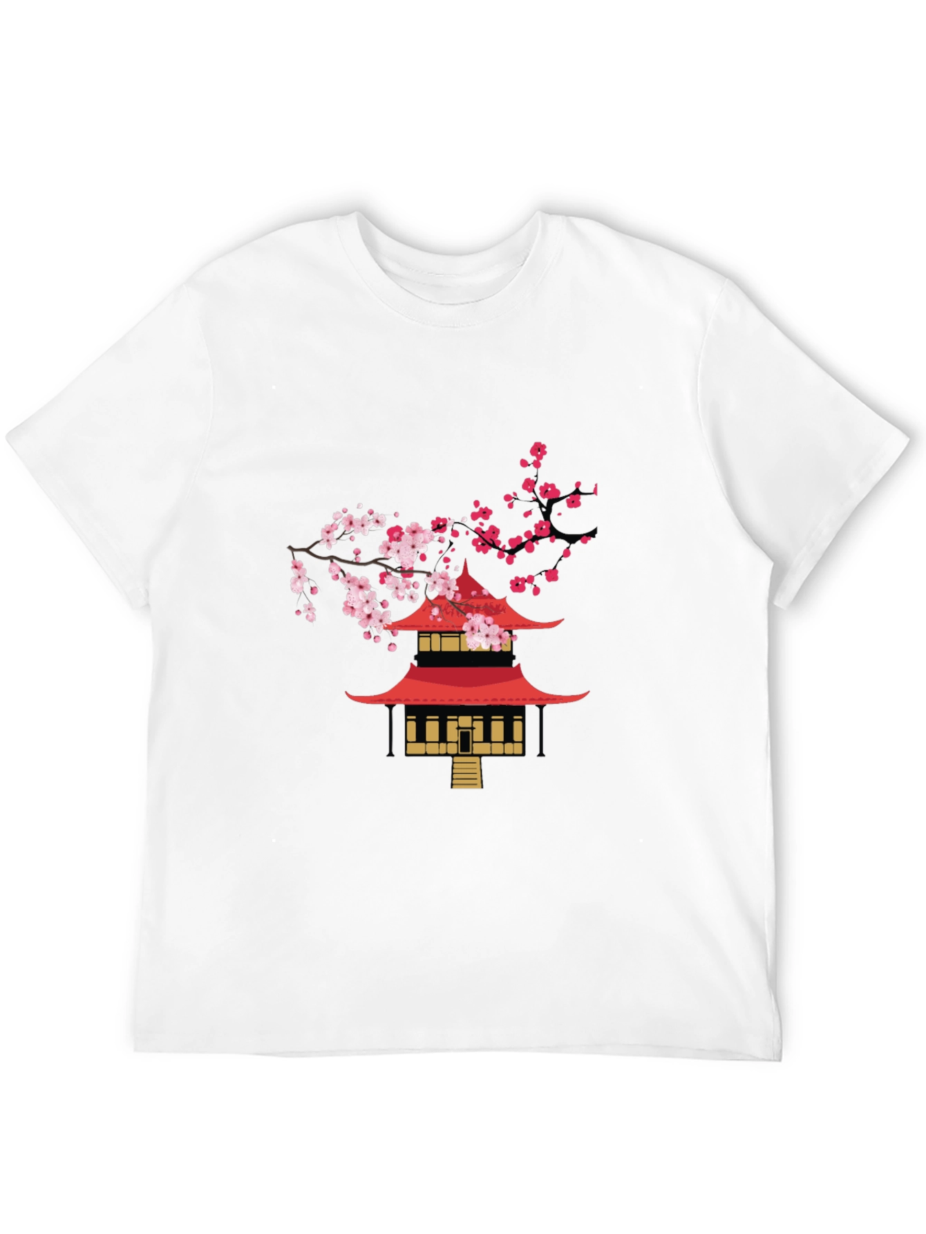 Black Pagoda Blossom Graphic T-Shirt view 12
