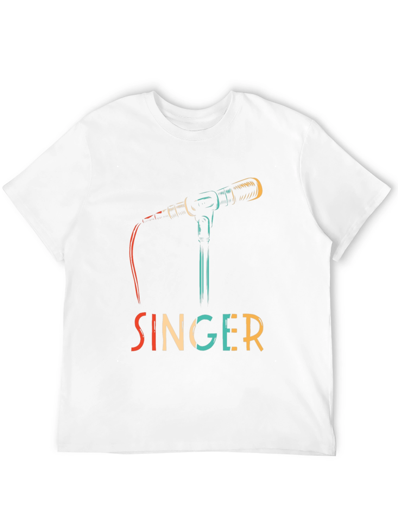 Black Singer Microphone Graphic Tee view 12