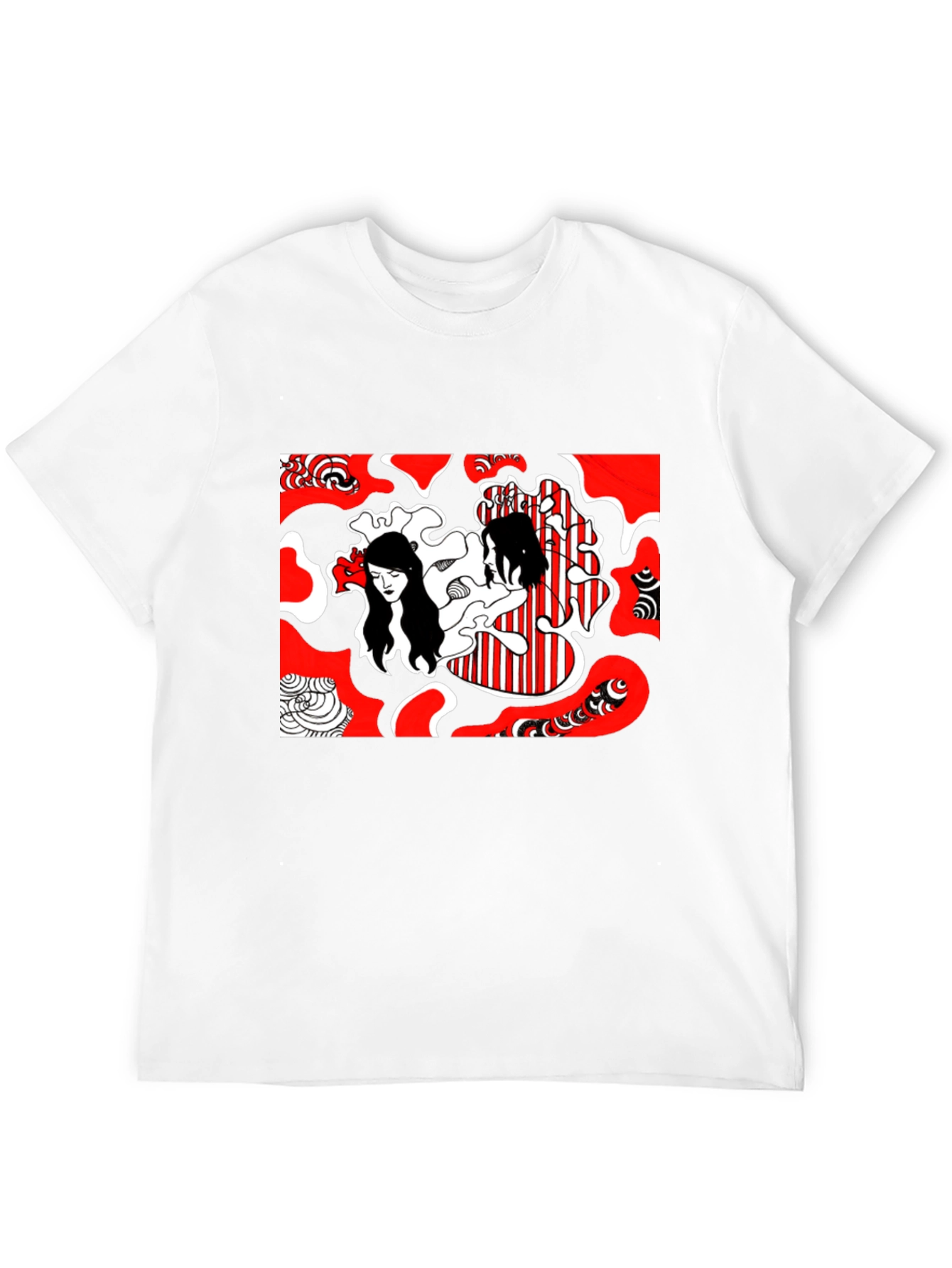 Black Abstract Graphic Print Tee - Black view 12