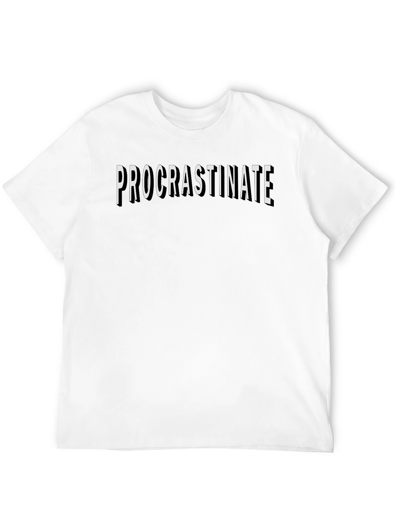 Black Procrastinate T-Shirt - Funny Graphic Tee for Men view 12