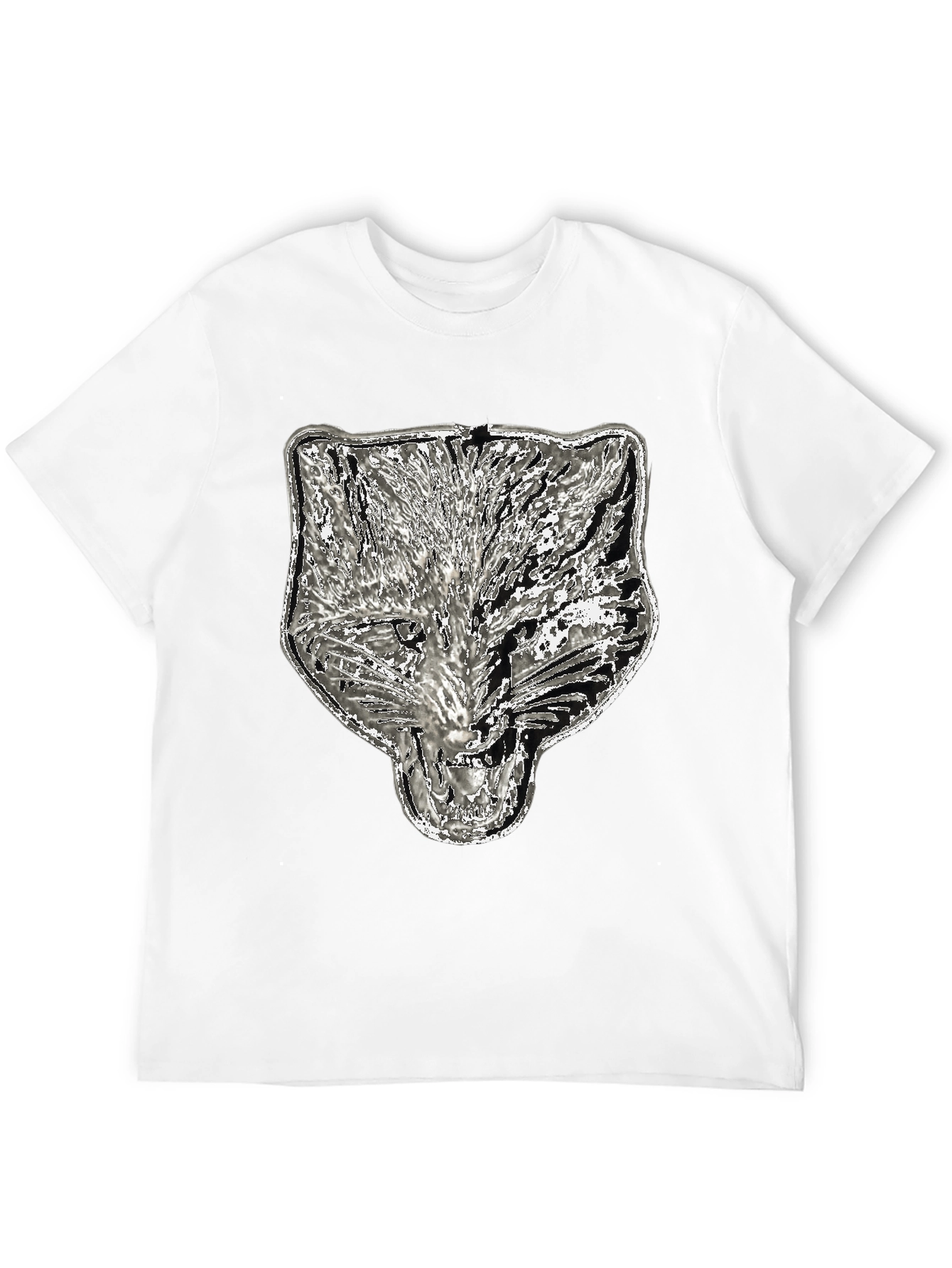 Black Wolf Graphic Tee - Black Cotton Blend view 12