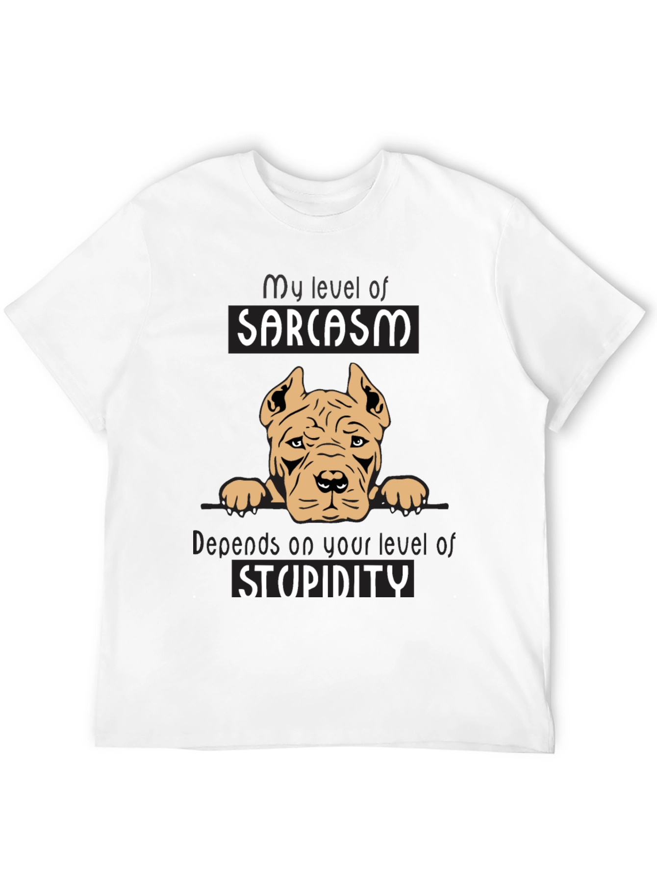 Black Sarcastic Dog Graphic Tee - Men's Black T-Shirt view 12