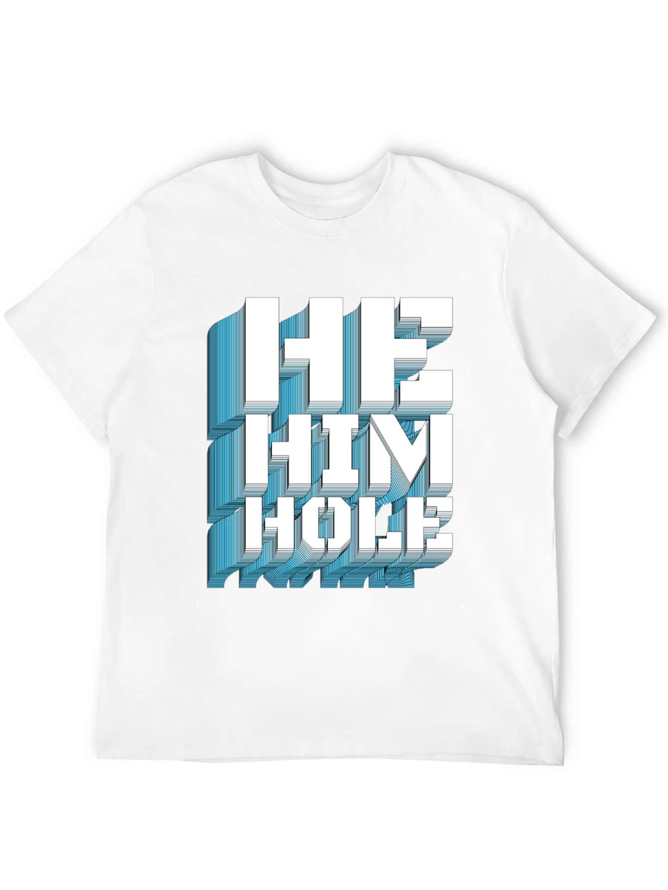Black He Him Hole Graphic T-Shirt view 12