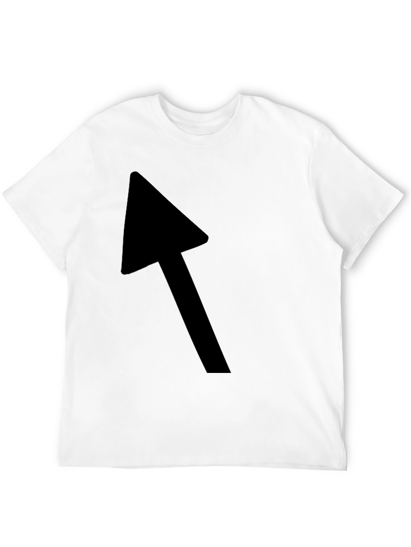Black Black T-Shirt with Bold Arrow Graphic view 12
