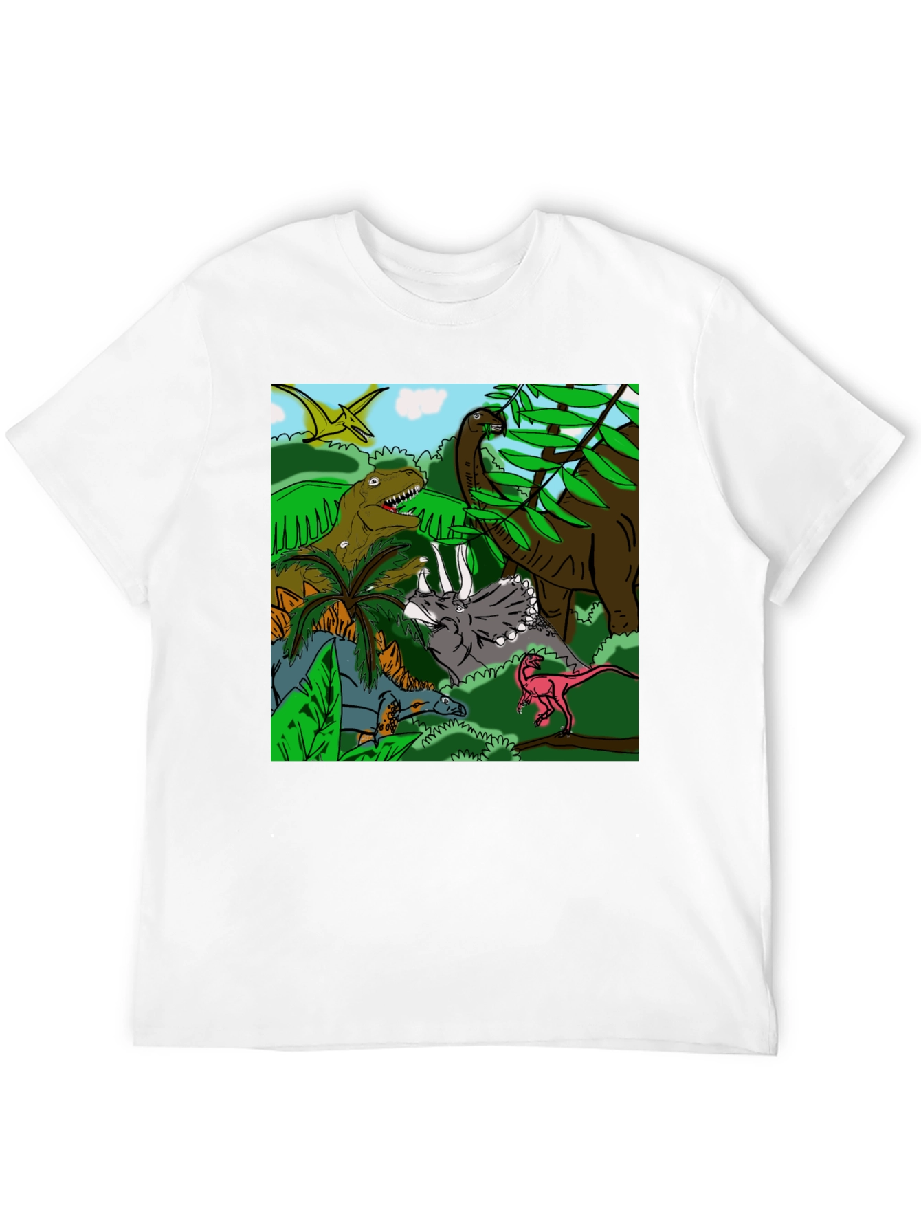 Black Dinosaur T-Shirt: Prehistoric Adventure Tee view 12