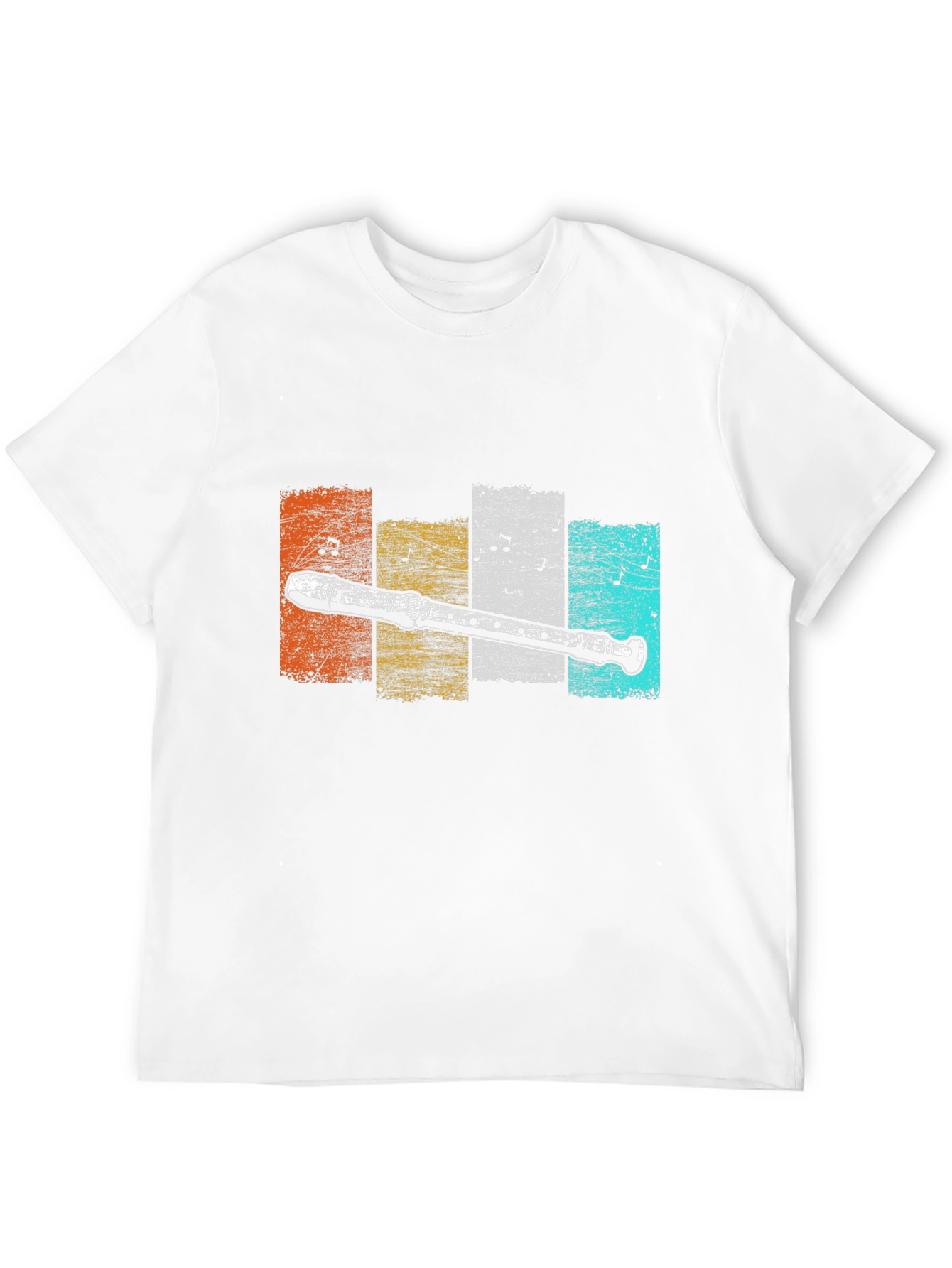 Black Retro Recorder T-Shirt - Musical Instrument Tee view 12