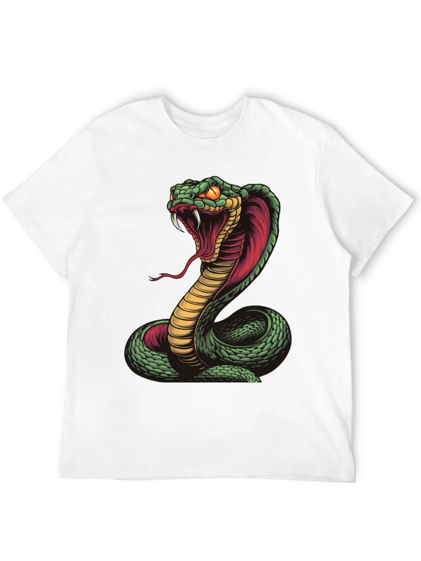 Black Cobra Snake Graphic Tee - Fierce Serpent Design view 12