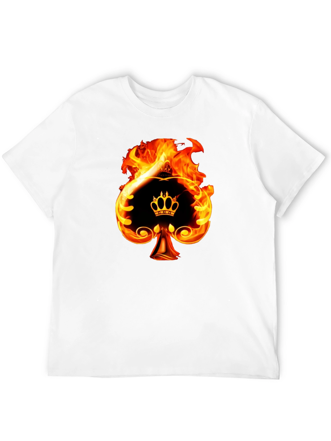 Black Fiery Spade King Graphic Tee view 12
