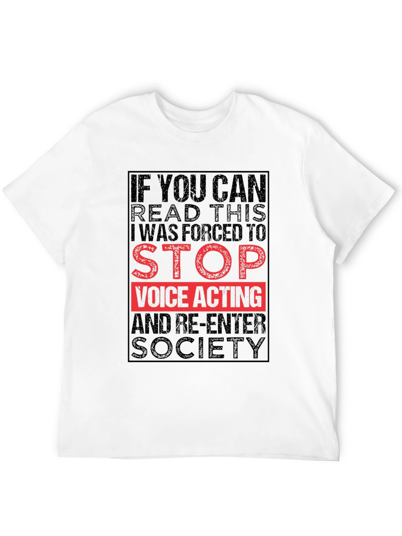 Black If You Can Read This Voice Acting T-Shirt view 12