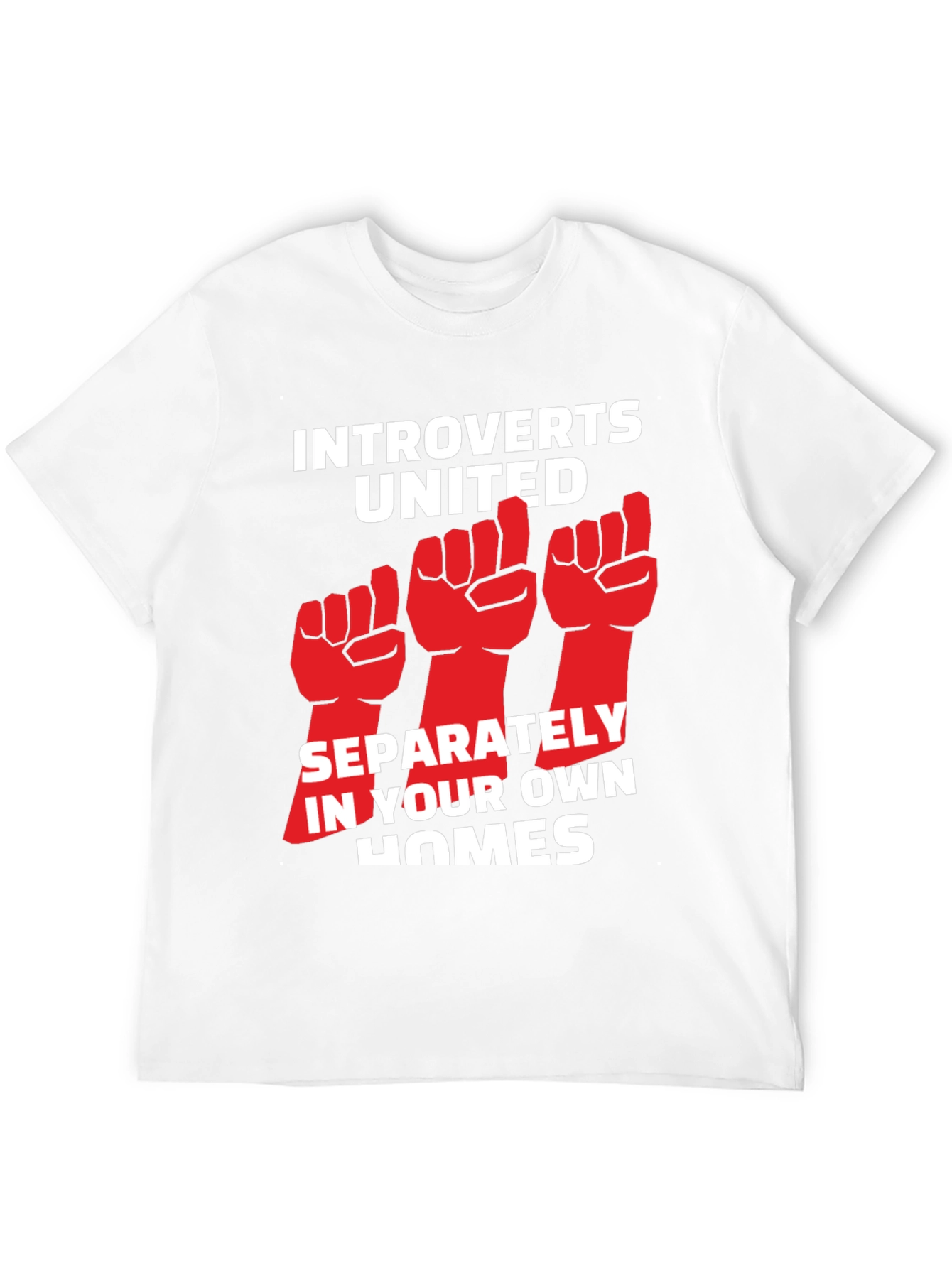 Black Introverts United T-Shirt: Funny Social Distancing Tee view 12