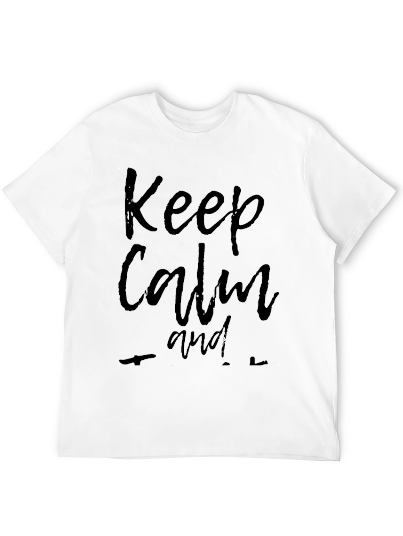 Black Keep Calm Black Graphic T-Shirt view 12