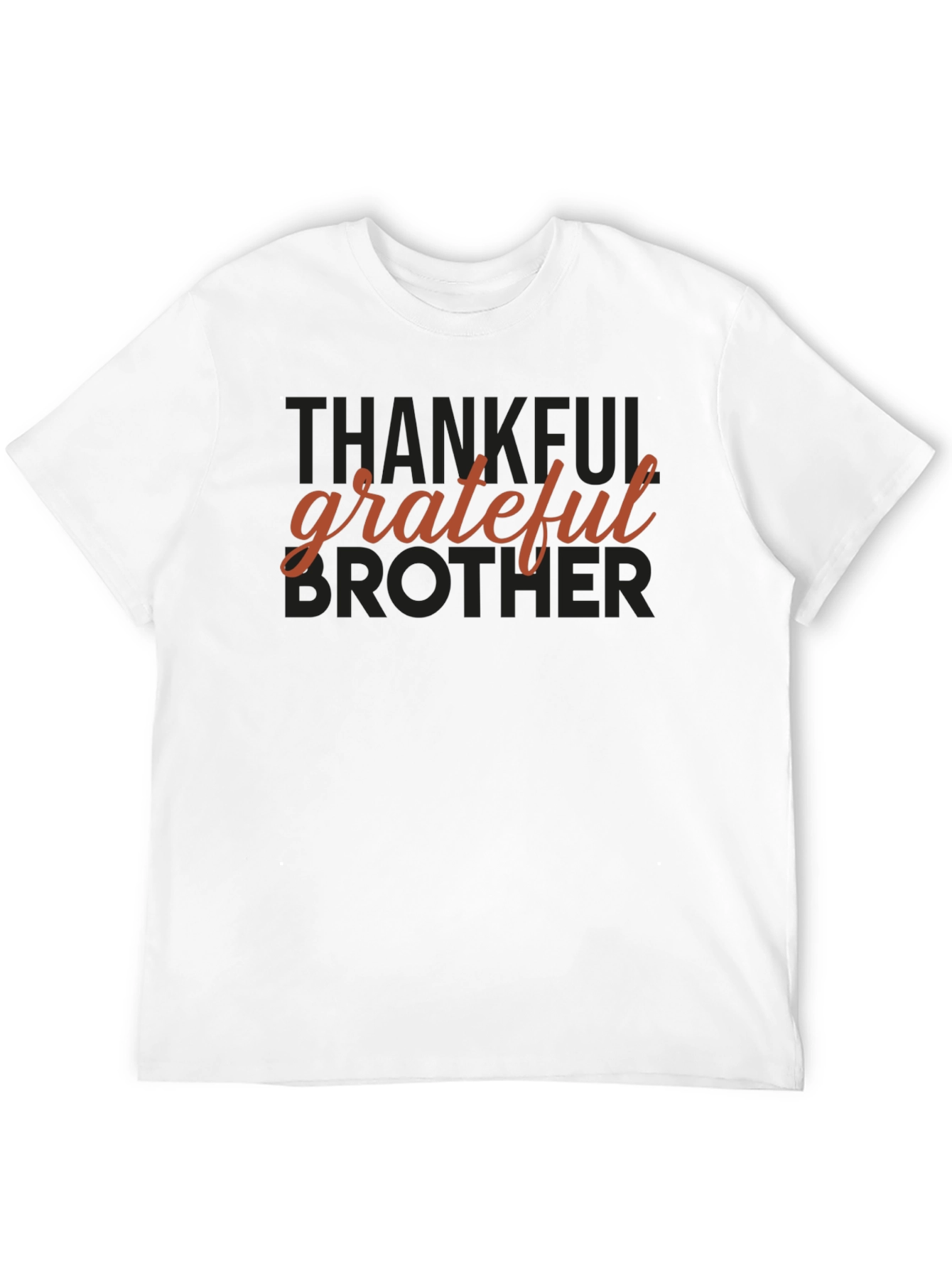 Black Thankful Grateful Brother Black T-Shirt view 12