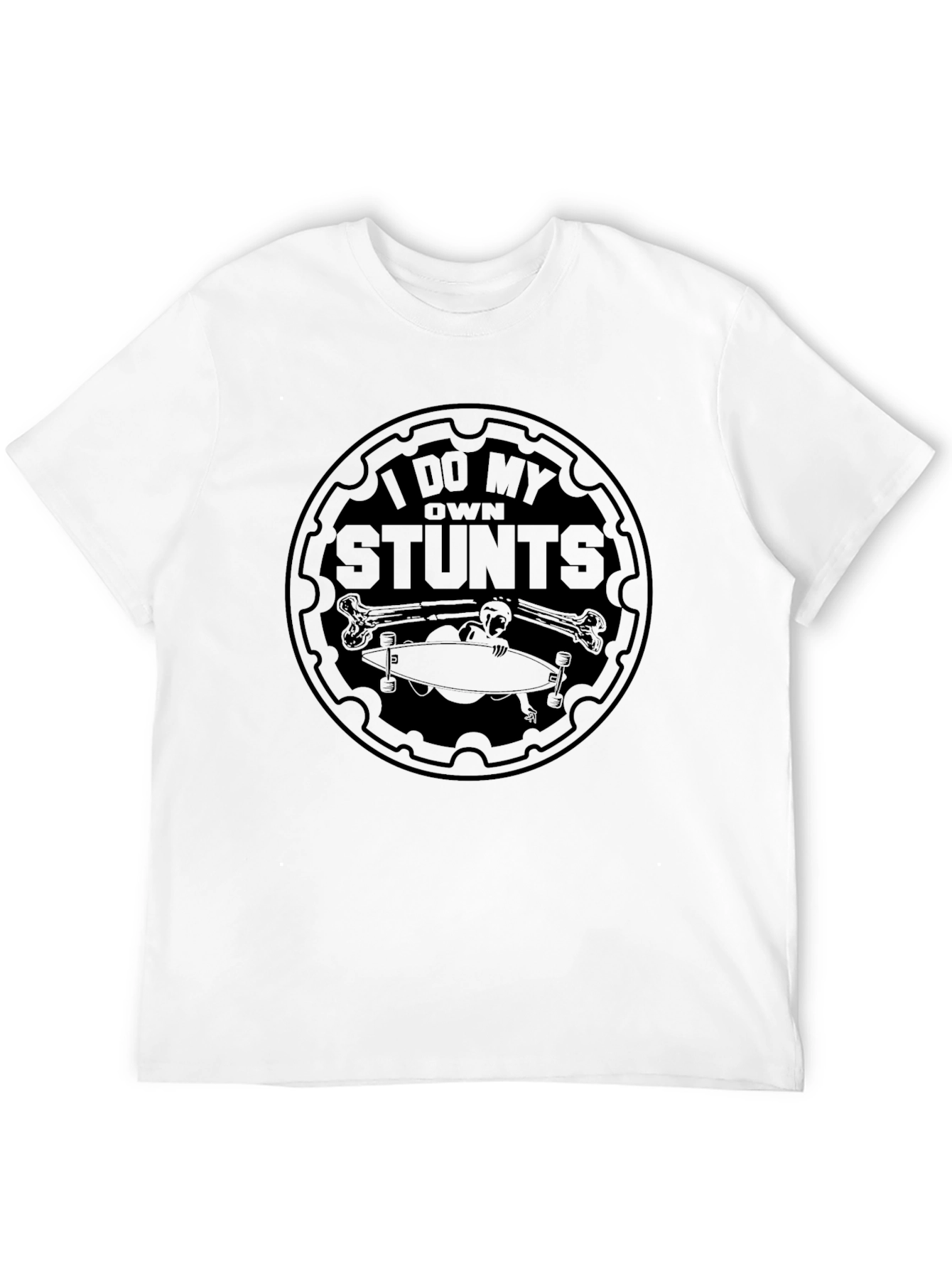 Black I Do My Own Stunts T-Shirt - Black Graphic Tee view 12
