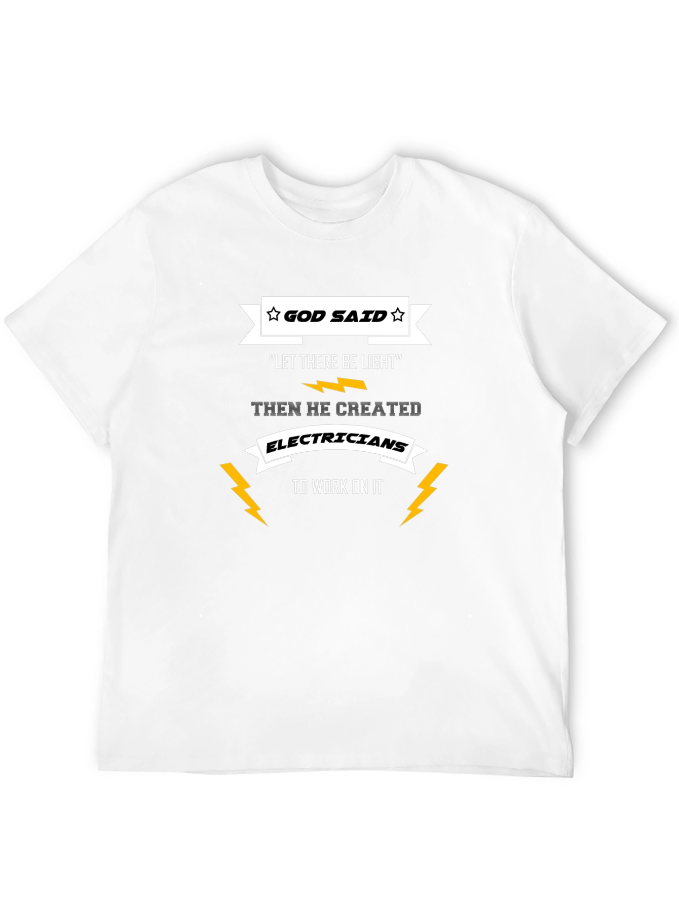 Black God Said Electricians T-Shirt - Funny Electrician Tee view 12