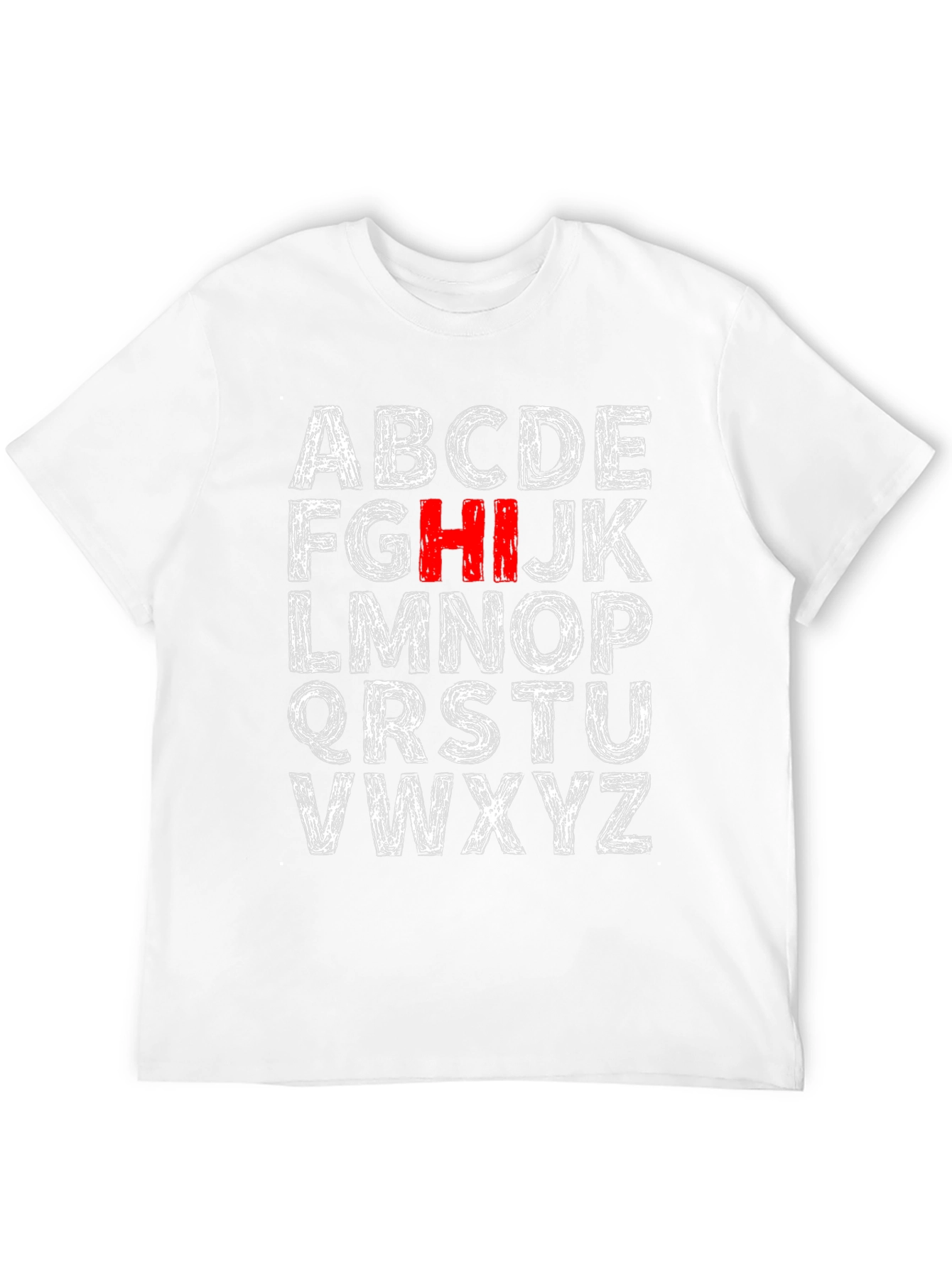 Black Alphabet Initial T-Shirt - HI Stands Out! view 12
