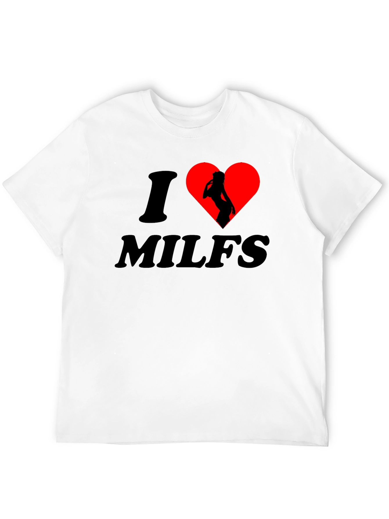 Black I Heart MILFS T-Shirt: Bold Graphic Tee for Confident Individuals view 12