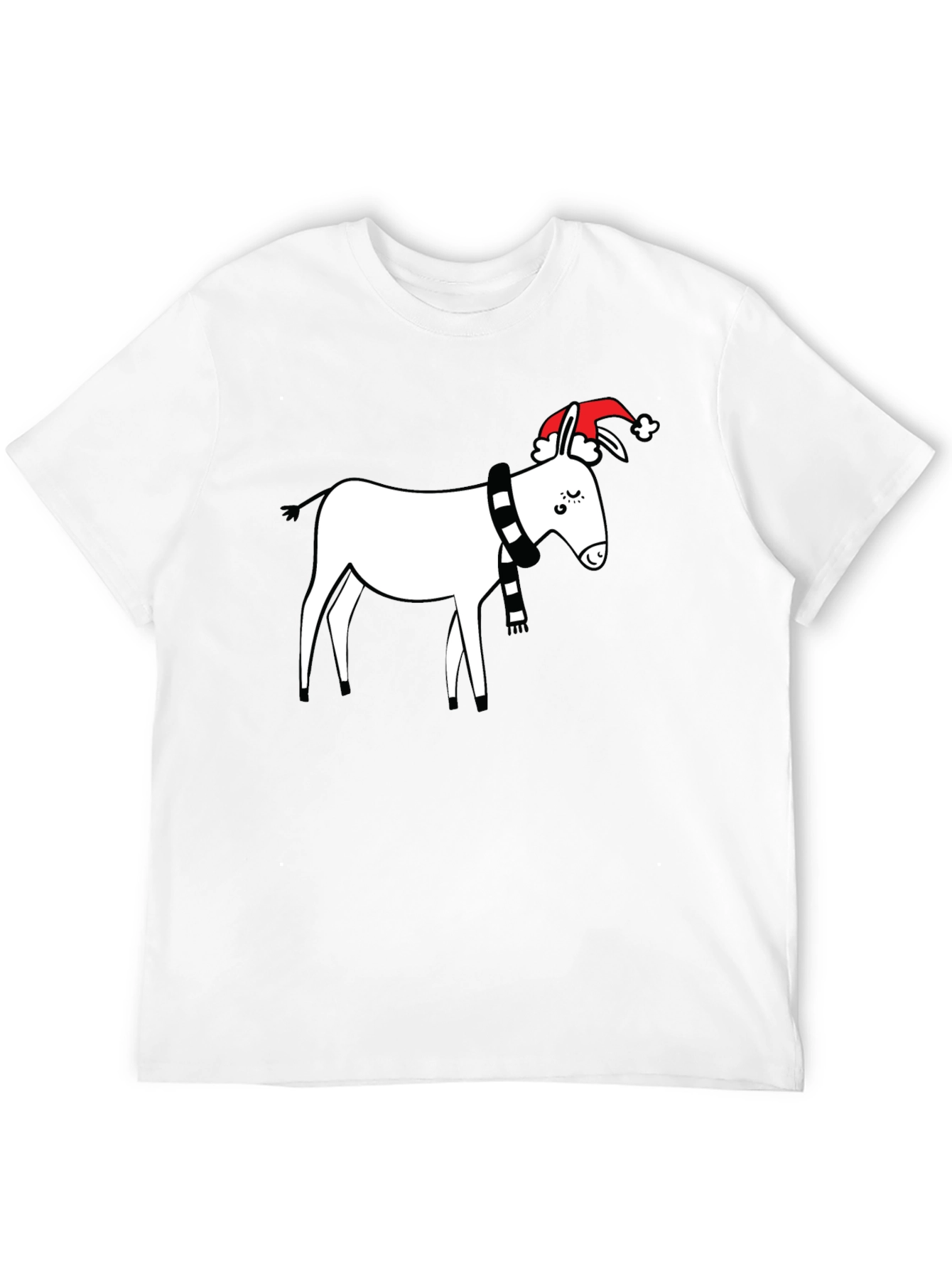 Black Festive Donkey T-Shirt - Holiday Humor view 12