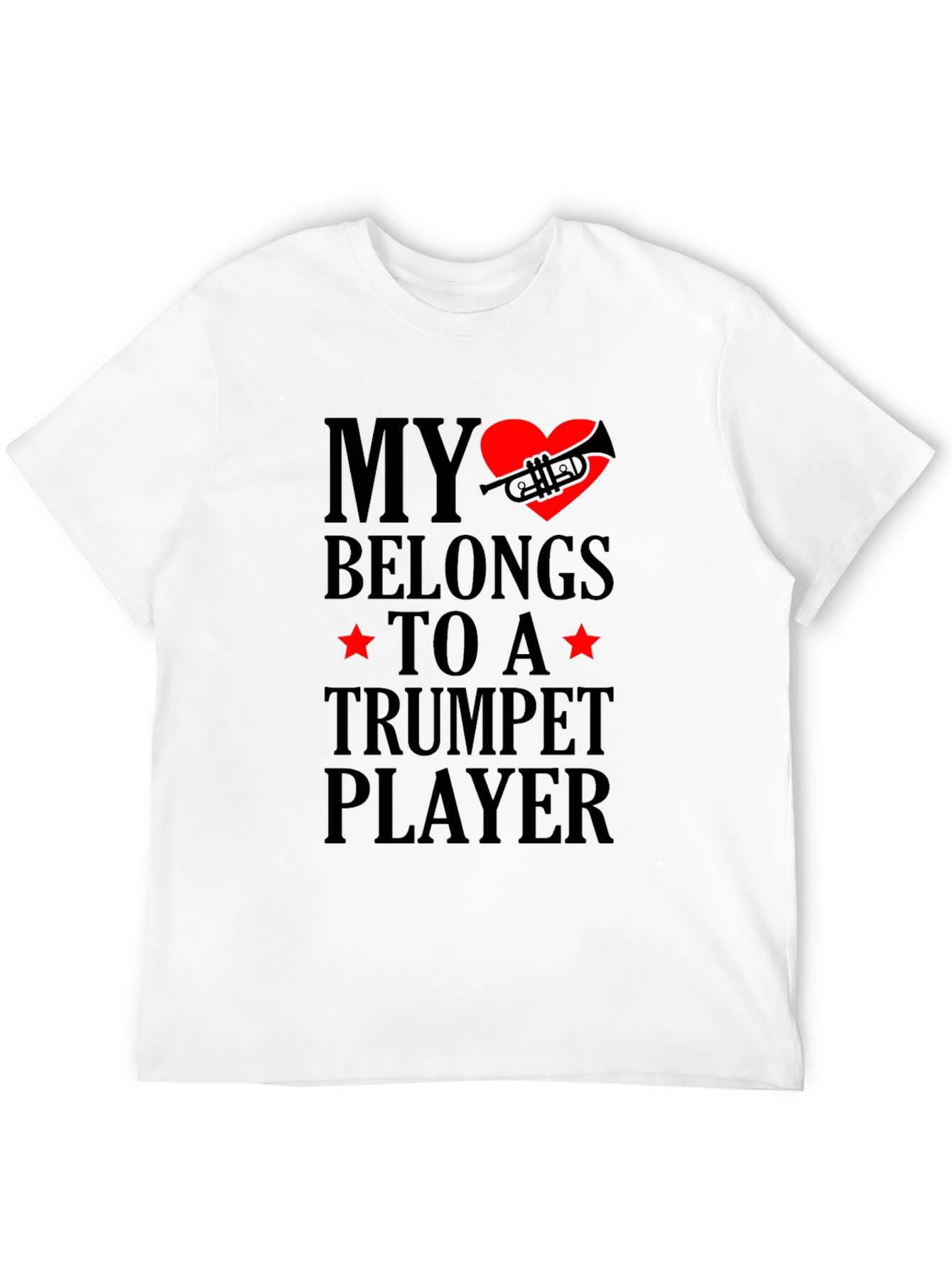 Black My Heart Belongs to a Trumpet Player T-Shirt view 12