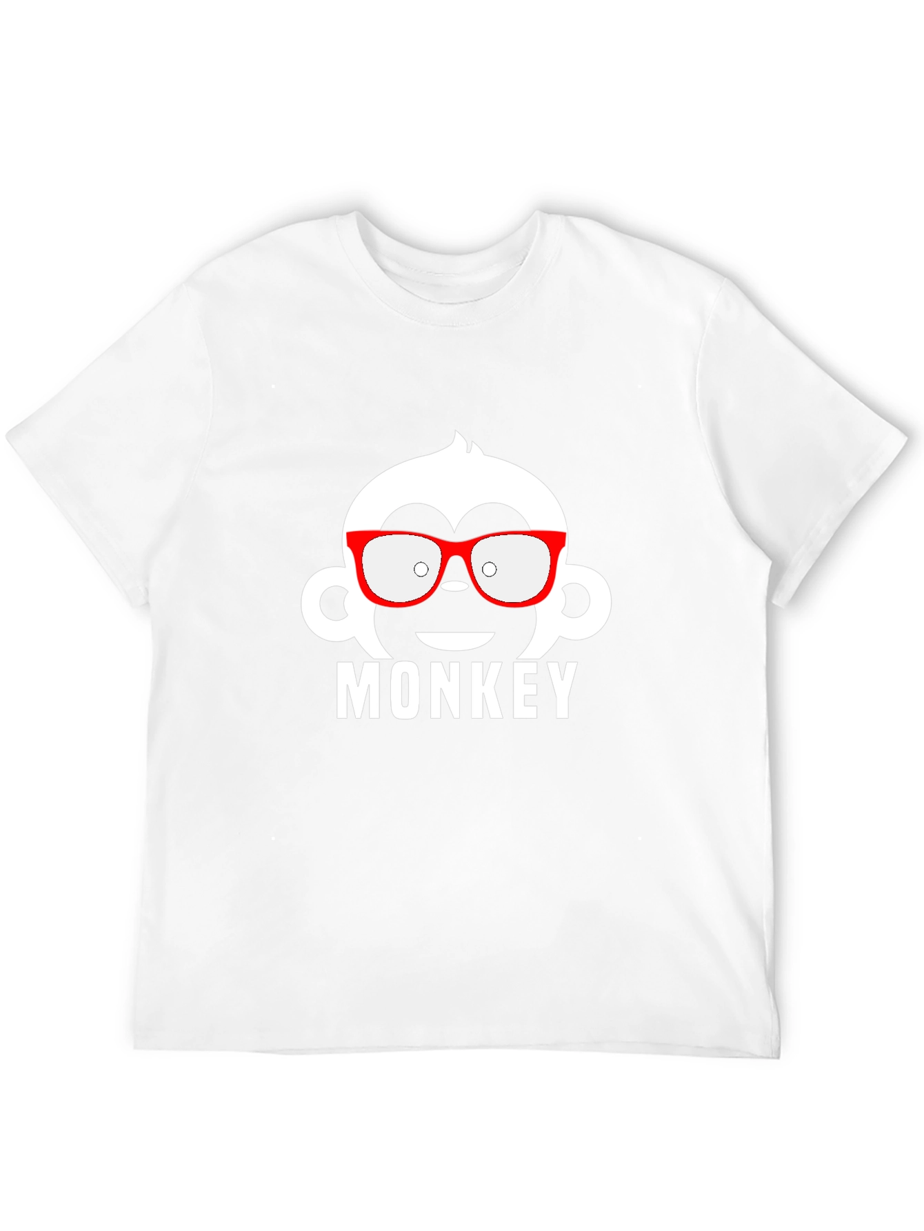 Black Monkey with Glasses Graphic Tee - Black Cotton T-Shirt view 12