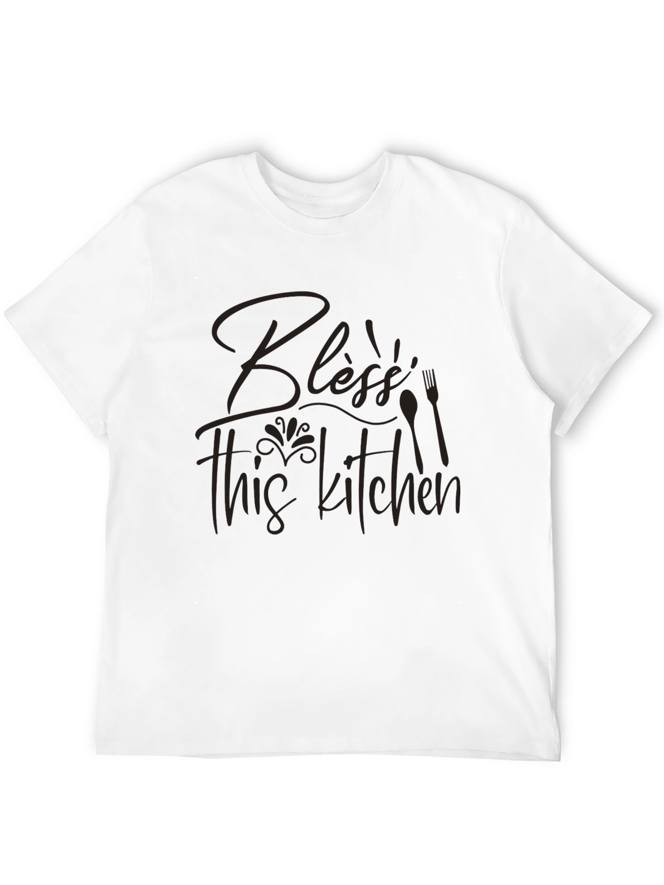Black Bless This Kitchen Graphic Tee - Comfort Fit view 12