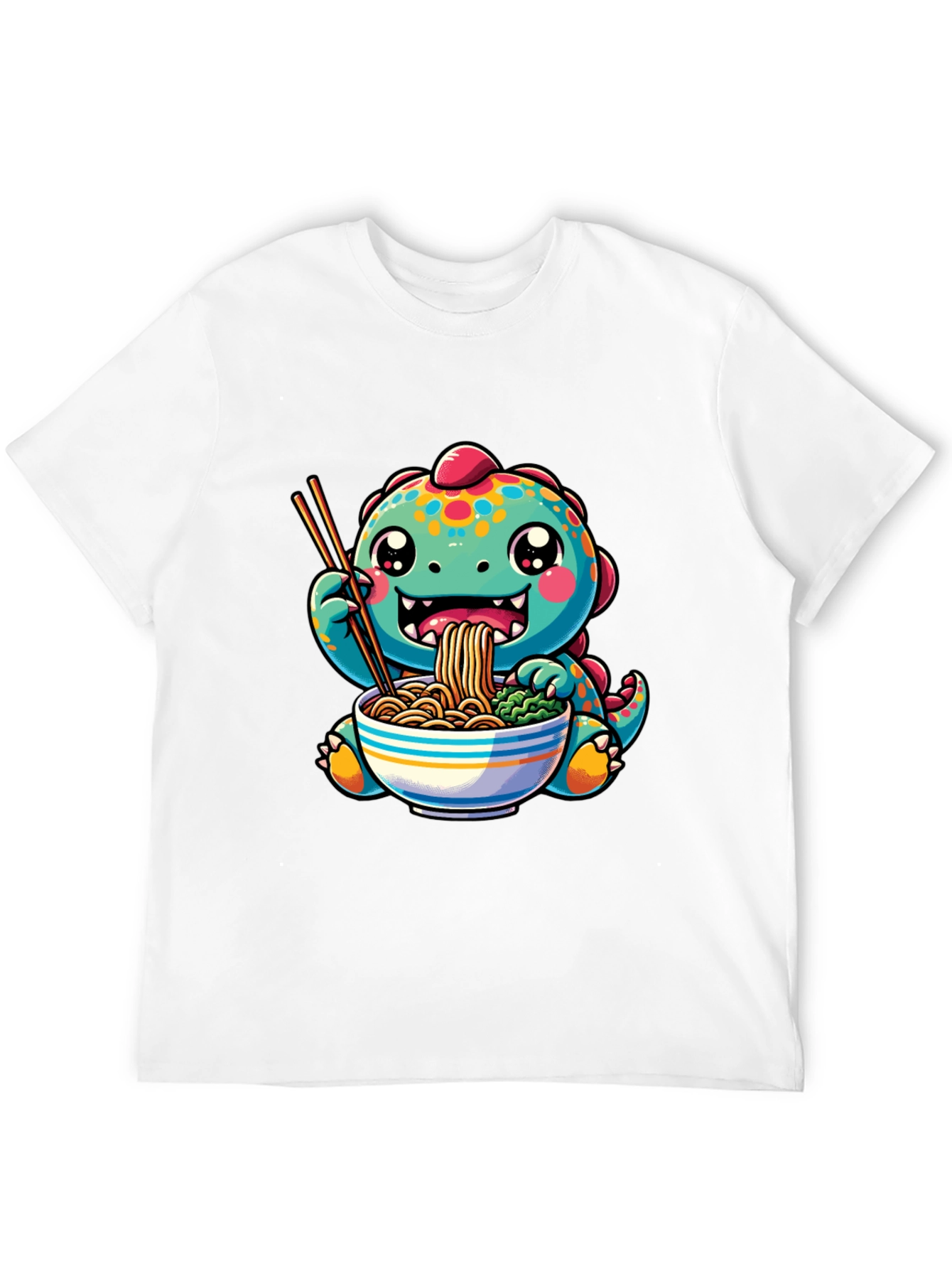 Black Dino Ramen Lover T-Shirt view 12
