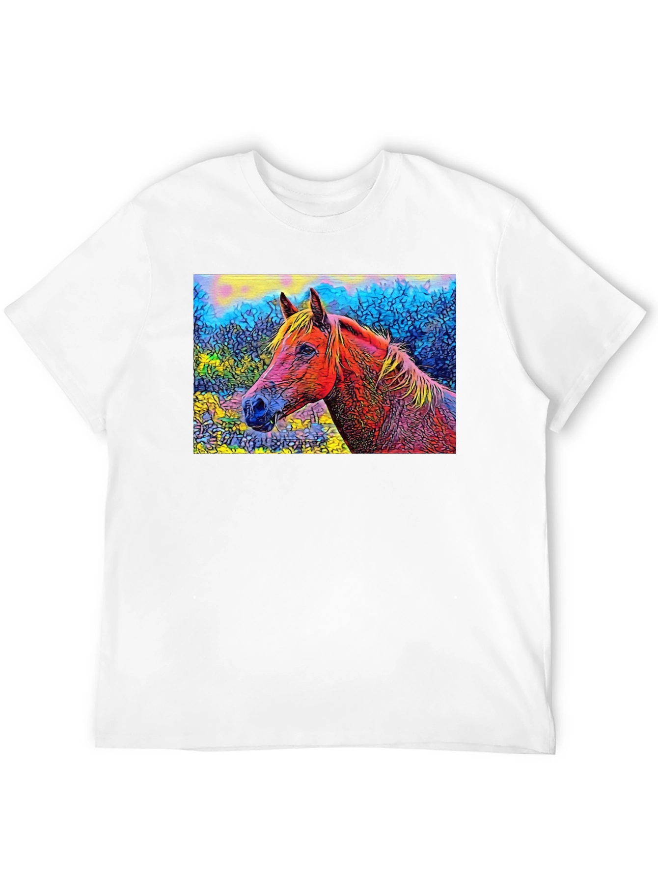 Black Horse Art T-Shirt - Unique Graphic Tee view 12
