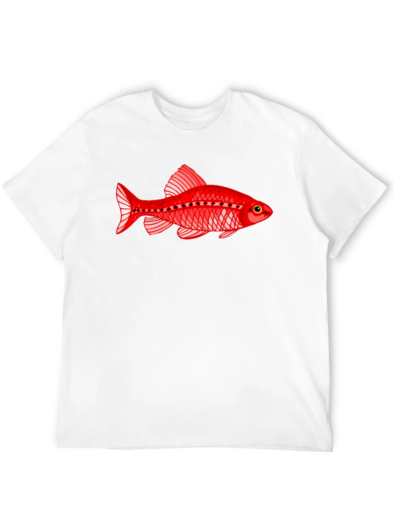 Black Red Fish Graphic T-Shirt view 12