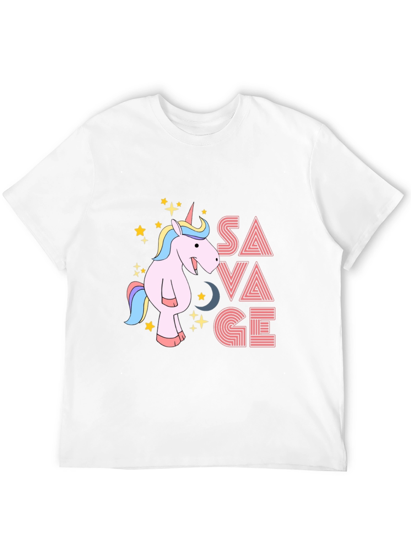 Black Savage Unicorn Graphic Tee - Black Cotton view 12