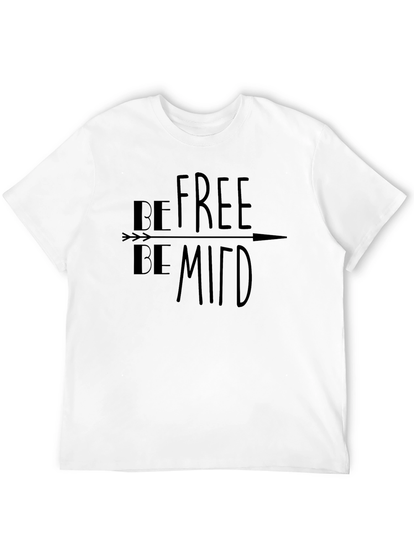 Black Be Free Be Mindful Graphic Tee view 12