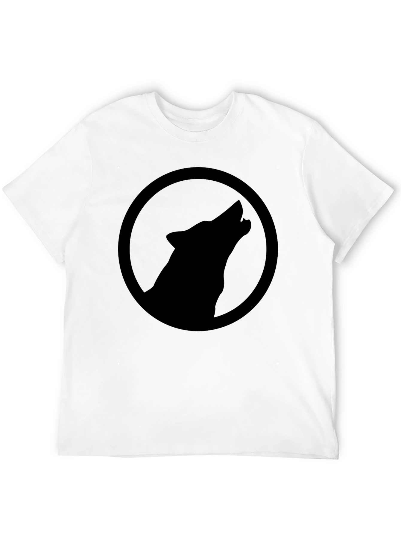 Black Black Wolf Silhouette T-Shirt - Unique Graphic Tee view 12