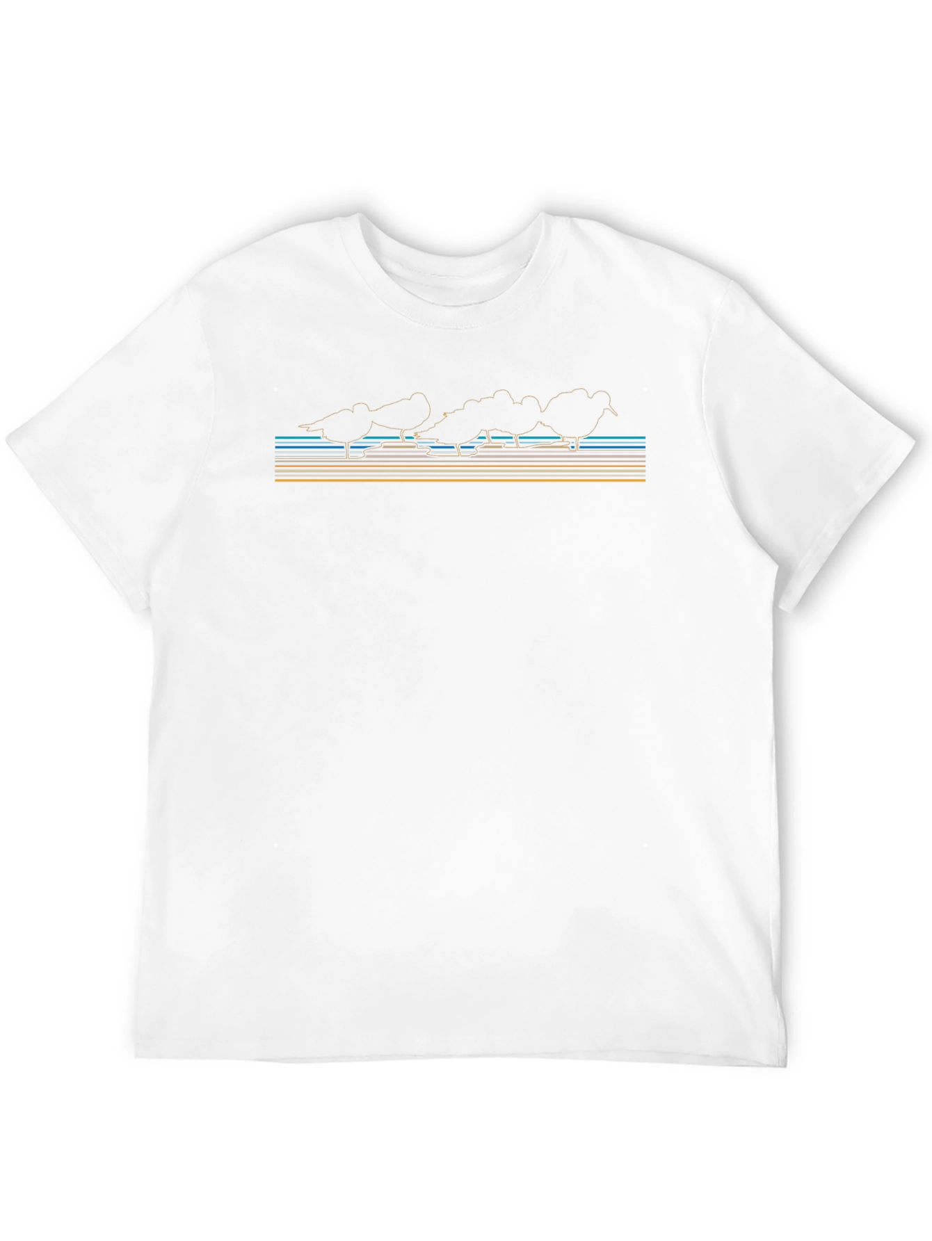 Black Retro Shorebird Tee - Coastal Style view 12