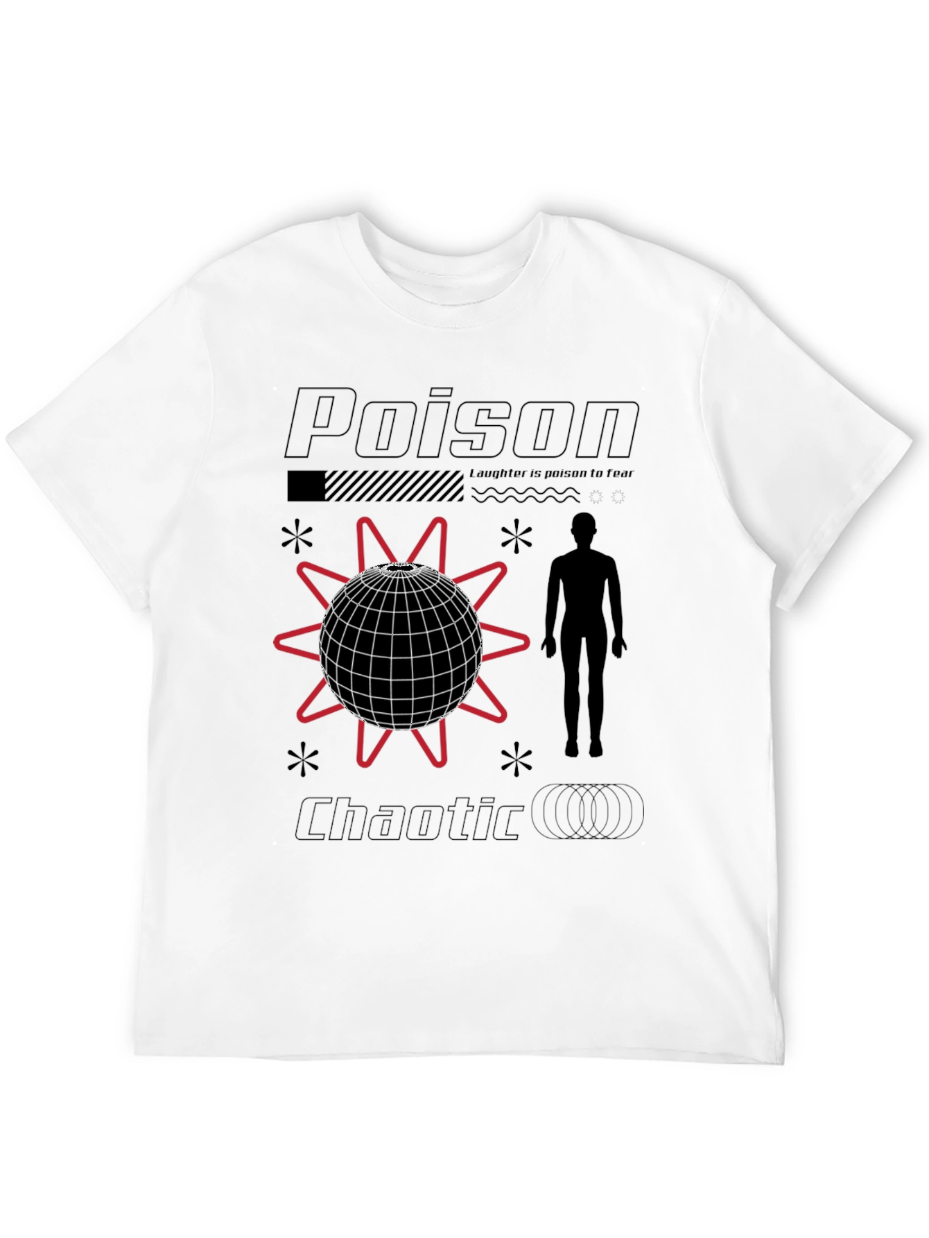 Black Poison Chaotic Graphic Tee - Trendy Streetwear view 12