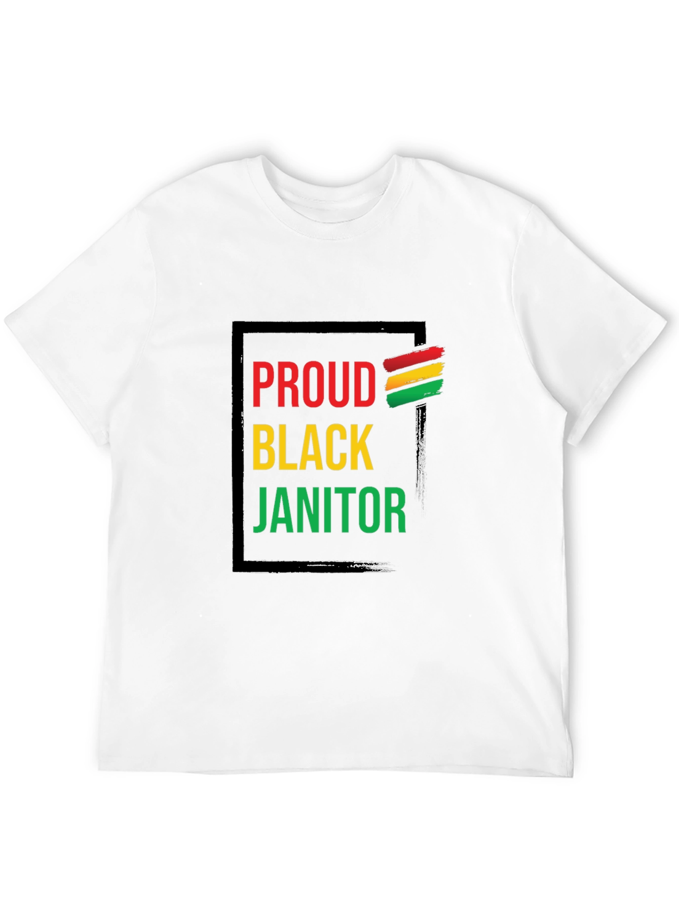Black Proud Black Janitor T-Shirt view 12