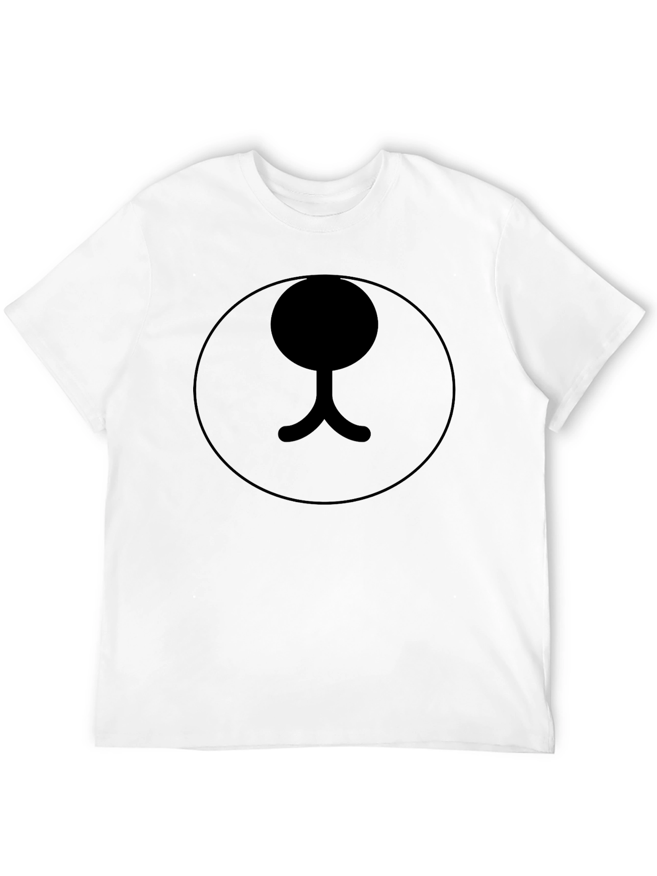 Black Black Bear Face Graphic Tee - Minimalist Style view 12