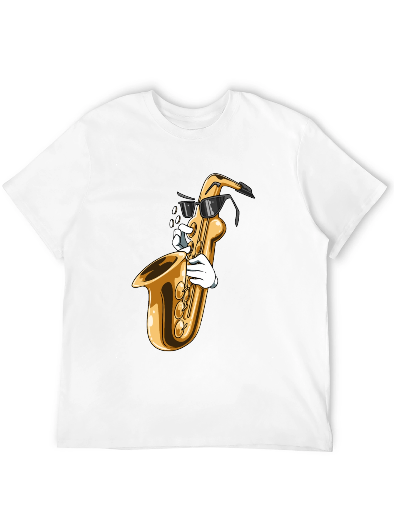 Black Cool Saxophone Graphic Tee - Music Lover Shirt view 12