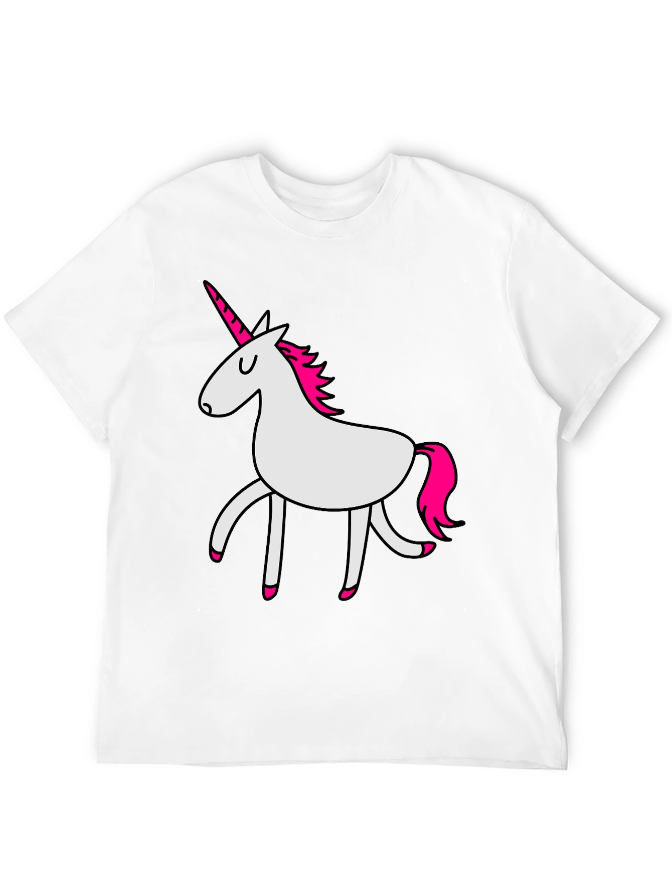 Black Unicorn Graphic T-Shirt - Black Crew Neck Tee view 12