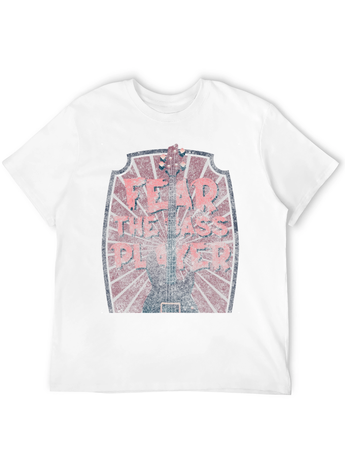 Black Fear the Bass Player Vintage Style T-Shirt view 12