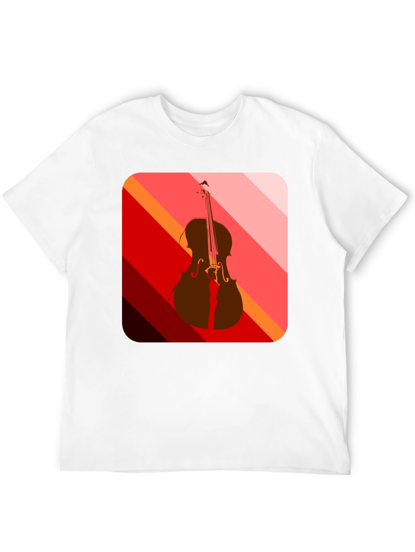Black Abstract Cello Graphic Tee - Black view 12