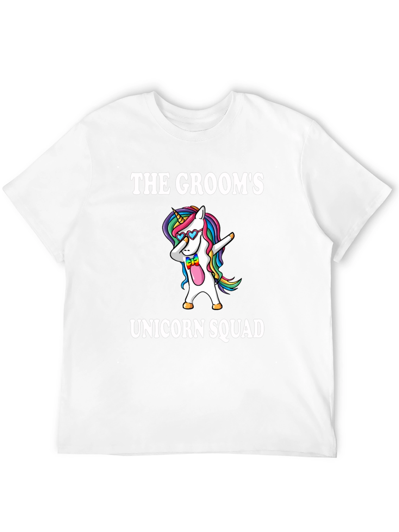 Black Groom's Unicorn Squad Black T-Shirt view 12